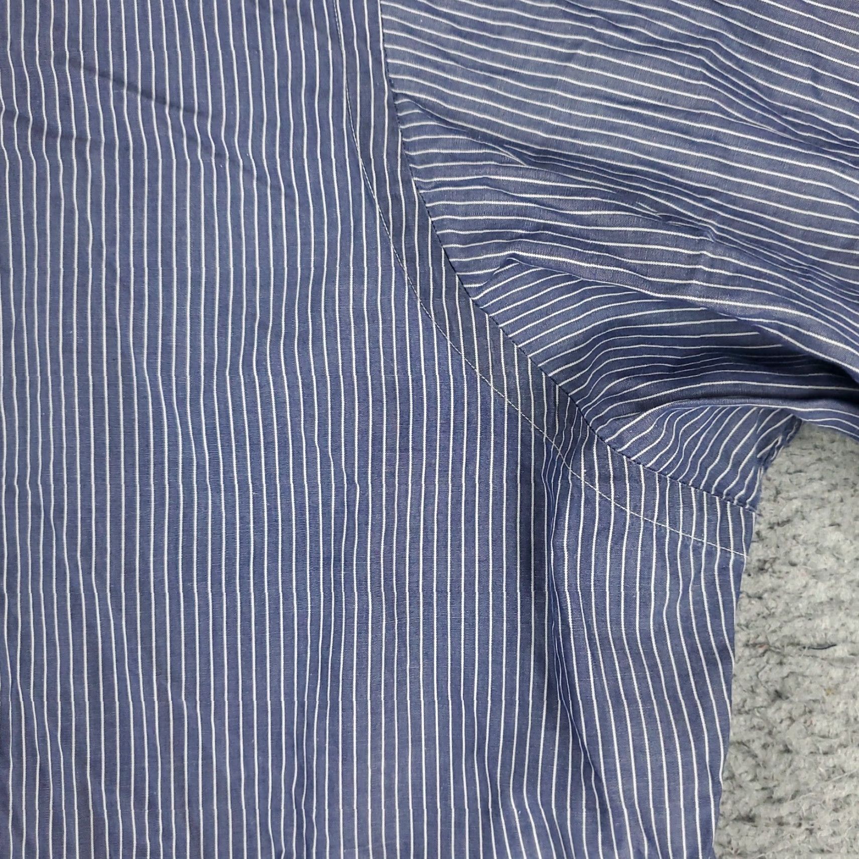 Ralph Lauren Ralph Lauren Dress Shirt Mens 17.5 Blue Striped Long Sleeve Button-Up Casual Workwear Size 46R - 6 Thumbnail