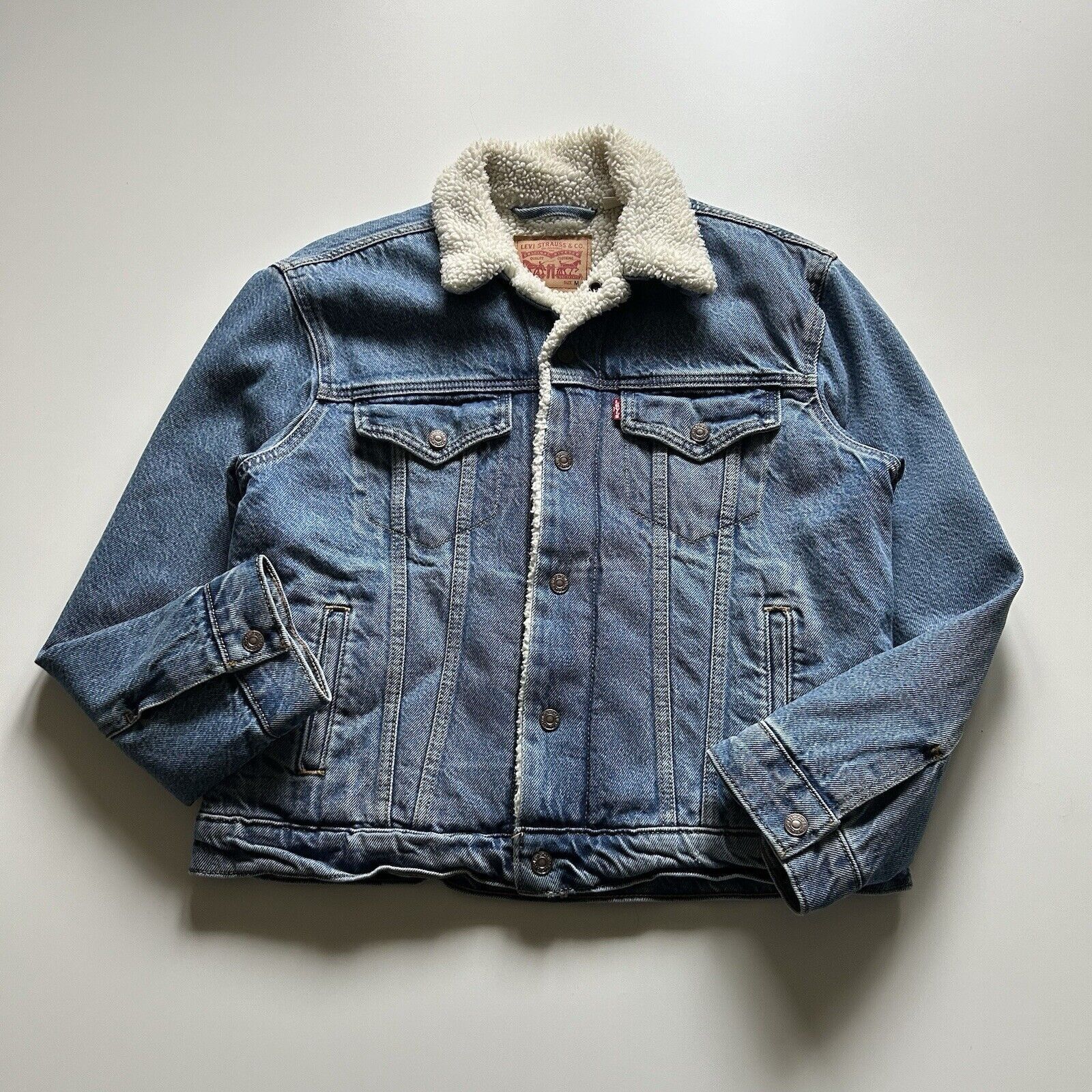 Levi's Vintage Y2K Levi's Sherpa Lined Denim Trucker Jacket Medium Size M / US 6-8 / IT 42-44 - 1 Thumbnail