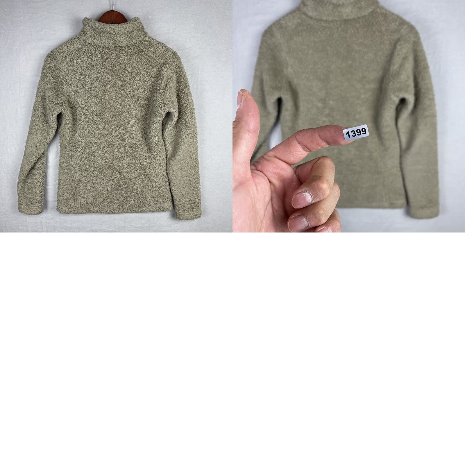 Patagonia Patagonia Sweater Womens XS Beige Quarter Zip Up Fleece Deep Pile Size XS / US 0-2 / IT 36-38 - 9 Thumbnail