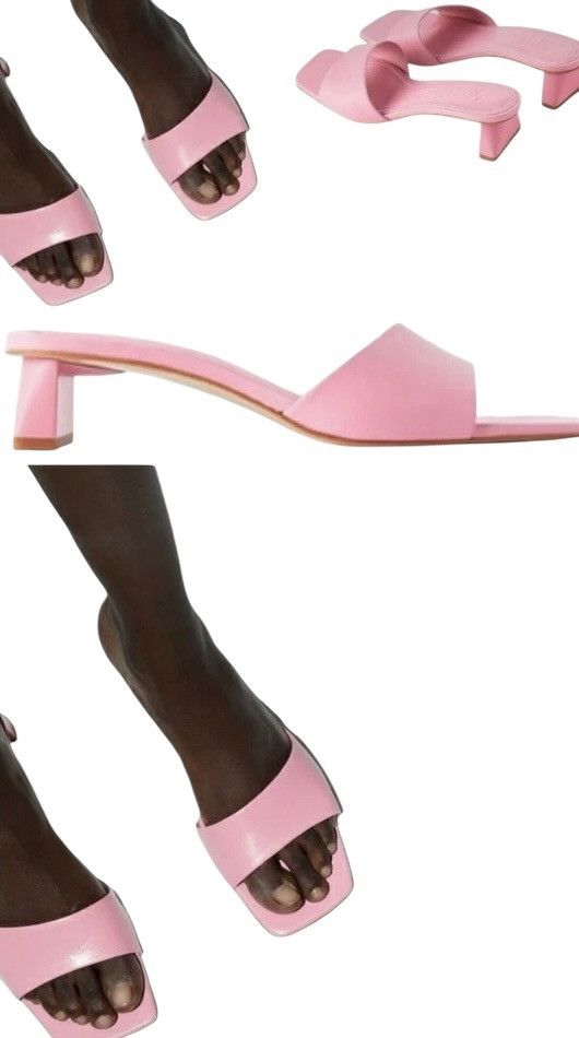 Zara Zara sugar pink mules genuine leather 37 size Size US 7 / IT 37 - 7 Thumbnail