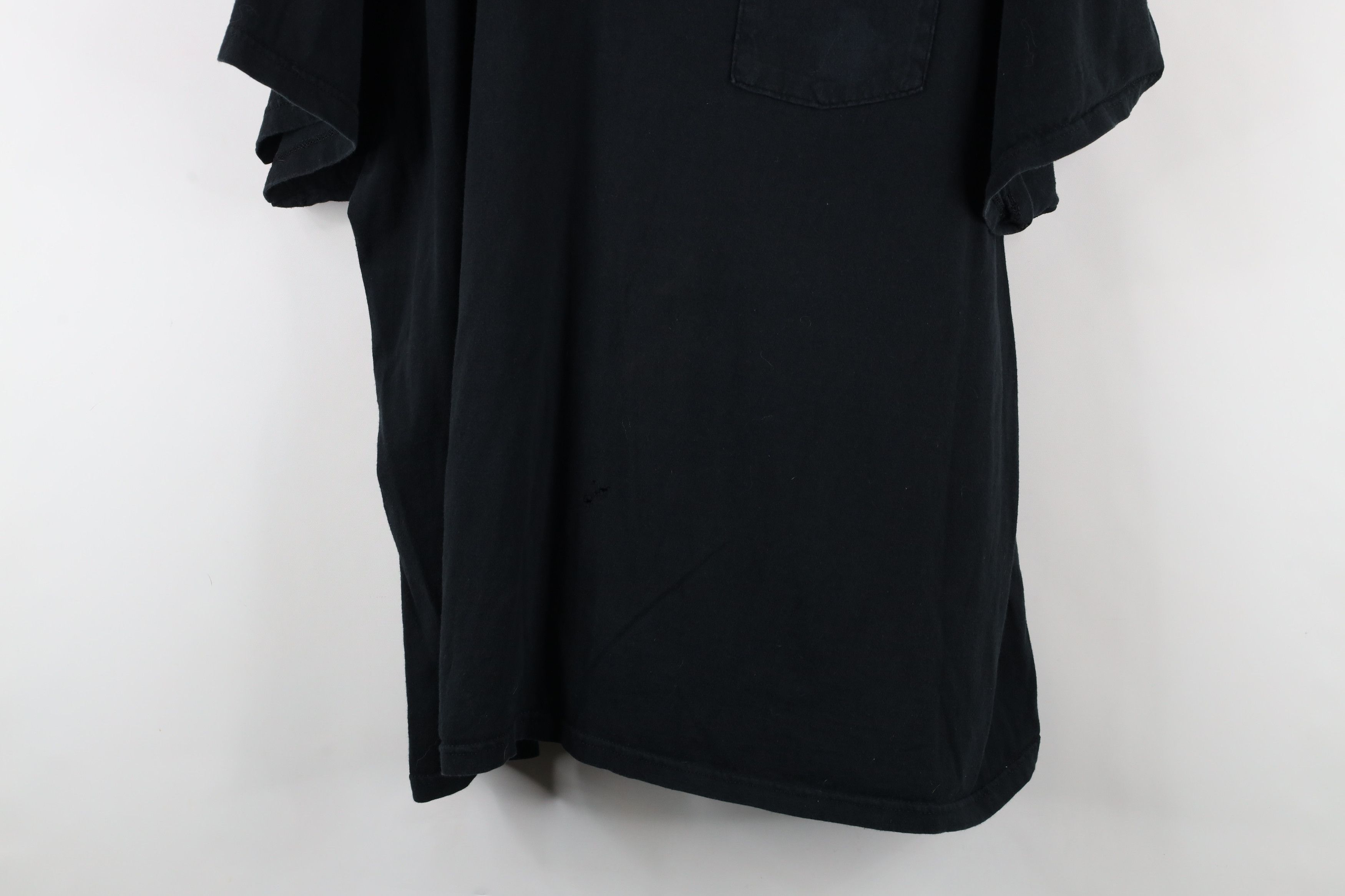 Vintage Vintage 90s Streetwear Blank Cotton Pocket T-Shirt Black Size US XXL / EU 58 / 5 - 3 Thumbnail