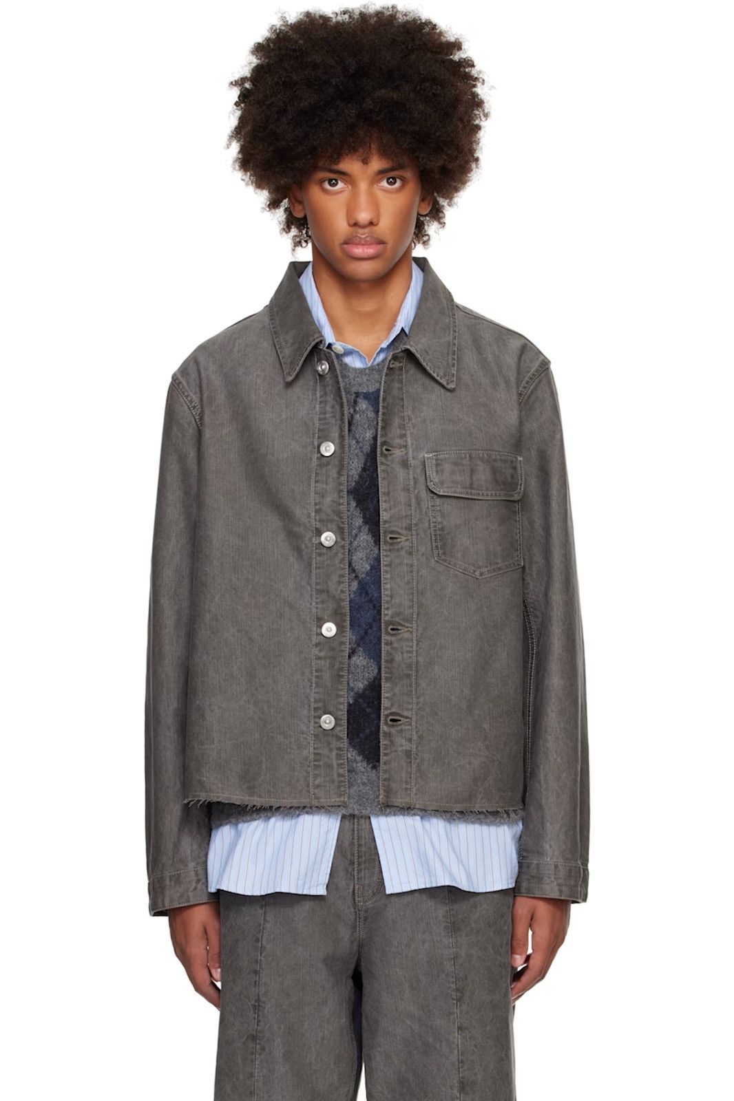 Our Legacy Rebirth Jacket Olive Black Wash Size US M / EU 48-50 / 2 - 5 Thumbnail