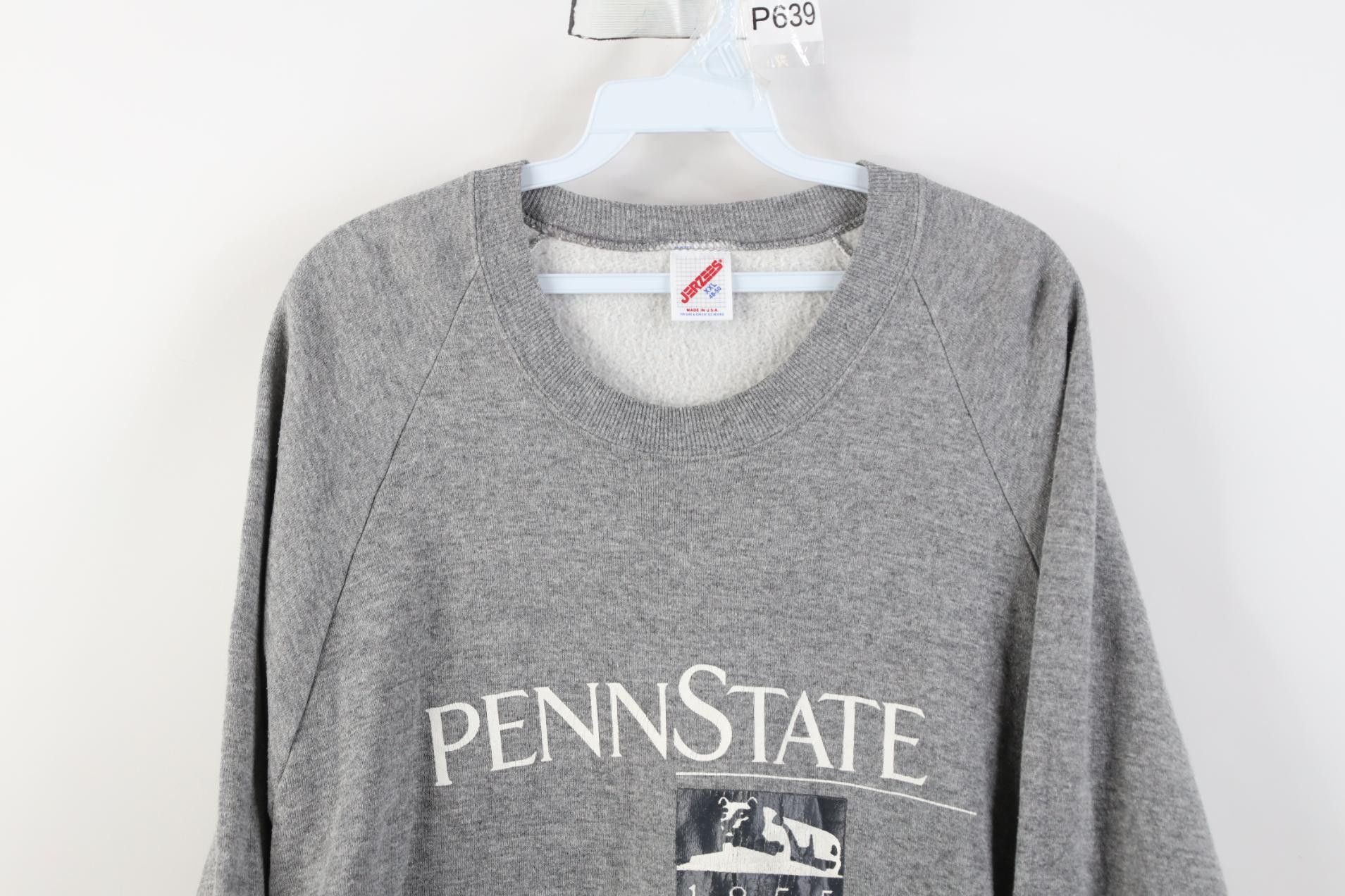 Vintage Vintage 90s Penn State University Crewneck Sweatshirt Gray Size US XXL / EU 58 / 5 - 2 Thumbnail