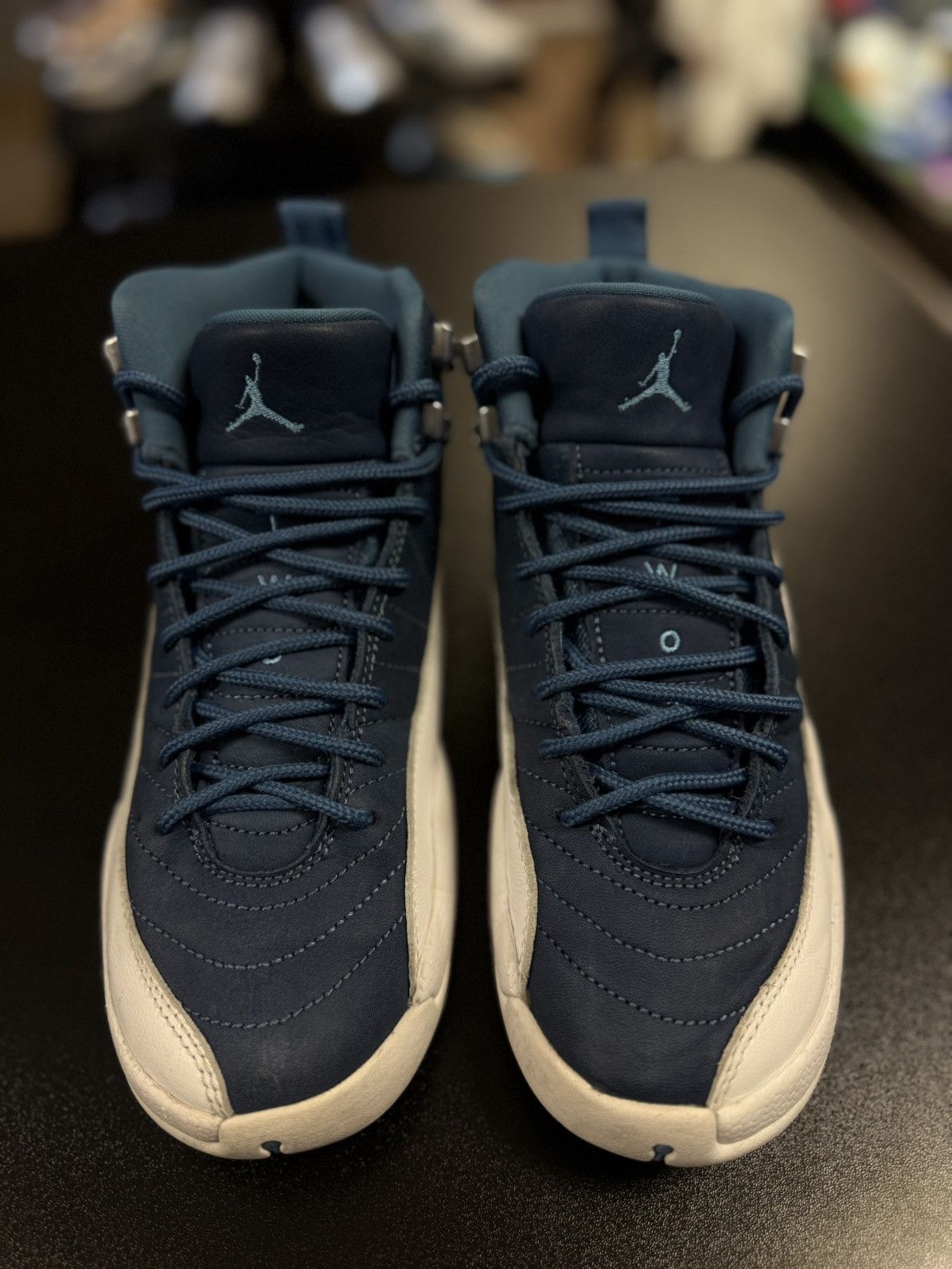 Jordan Brand × Nike Jordan 12 Blue Indigo Size 6Y/7.5W Pre Owned Size US 6 / EU 39 - 7 Thumbnail