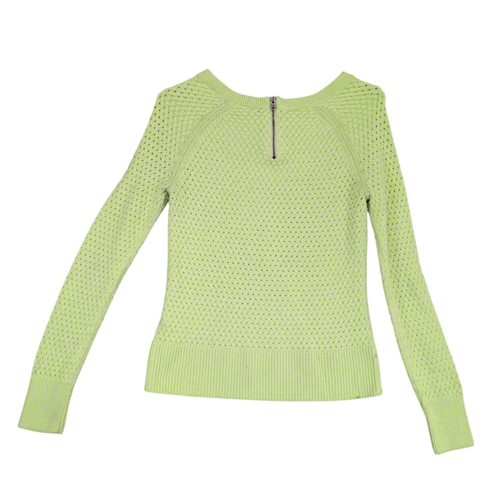 American Eagle Outfitters American Eagle Outfitters Womens S Lime Green Fitted Sweater Size S / US 4 / IT 40 - 3 Thumbnail