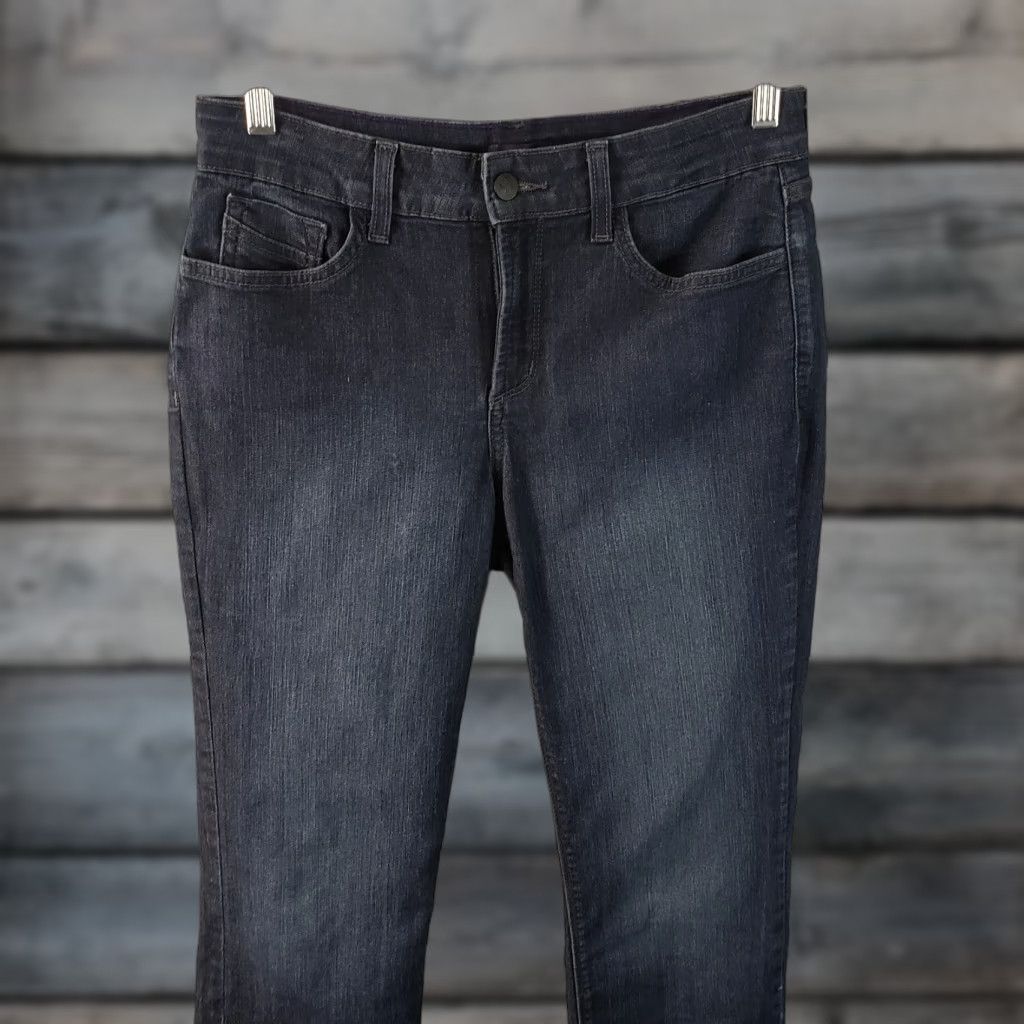 NYDJ NYDJ Jeans Womens Straight Leg Sz 4 Blue Mid Rise Pockets Denim Cotton Blend 31.5 Inseam 9 Rise Size 27" / US 4 / IT 40 - 1 Thumbnail