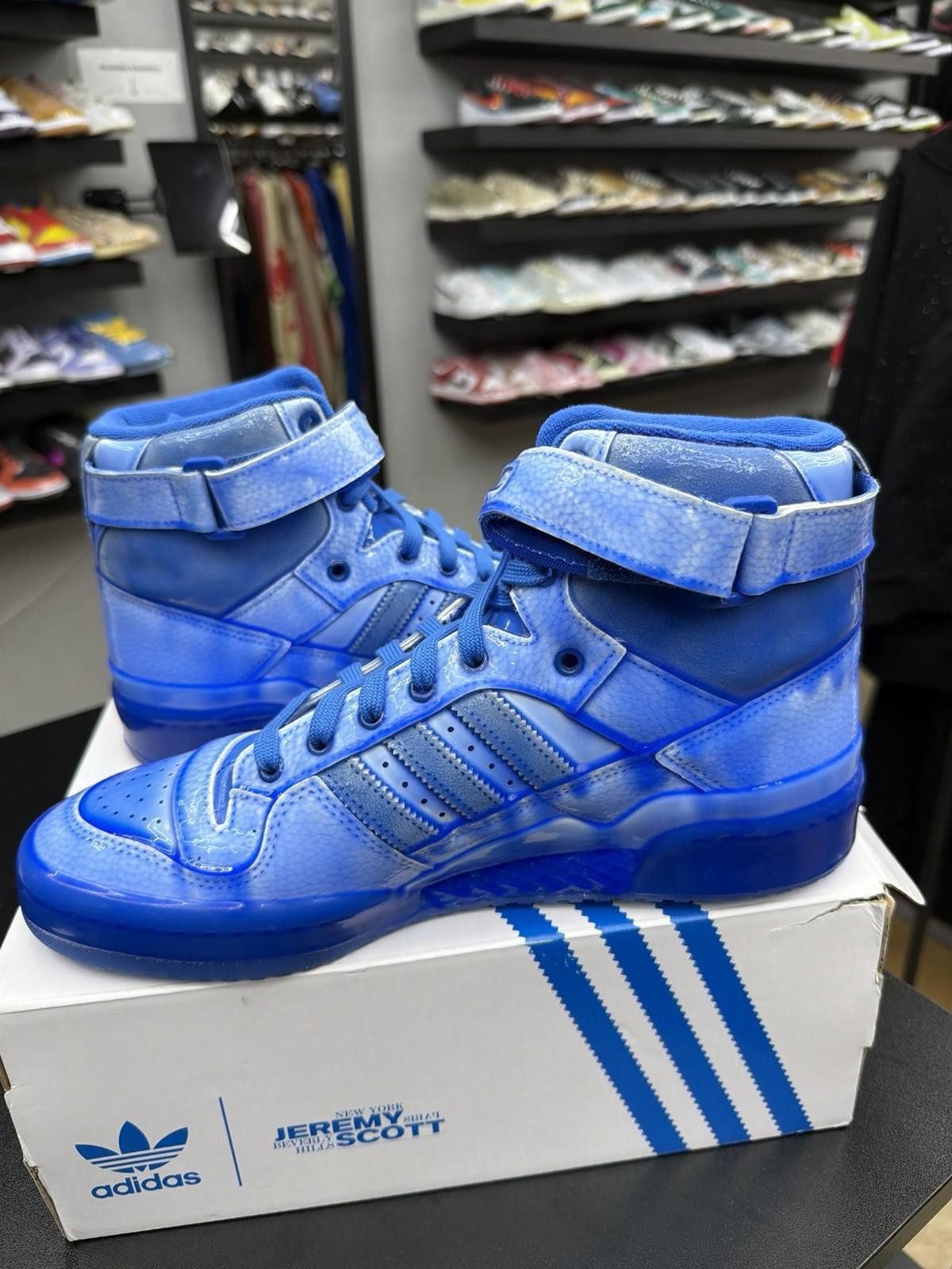 Other Adidas Originals Forum Hi Jeremy Scott Dipped Blue - 10 NEW Size US 10 / EU 43 - 8 Thumbnail