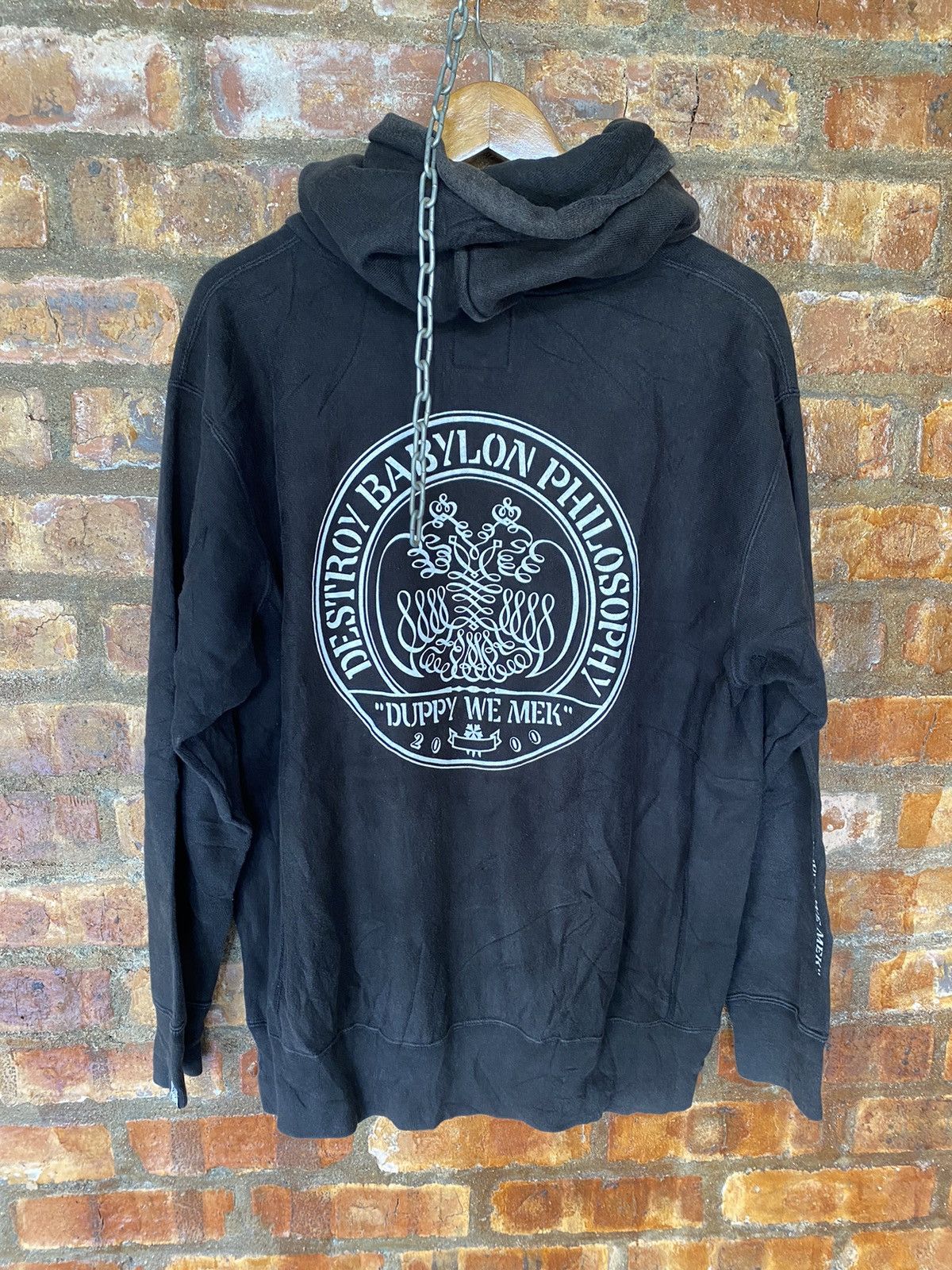 Japanese Brand Vtg 50 Duppies DESTROY BABYLON Heavy Hoodie Size US L / EU 52-54 / 3 - 6 Thumbnail