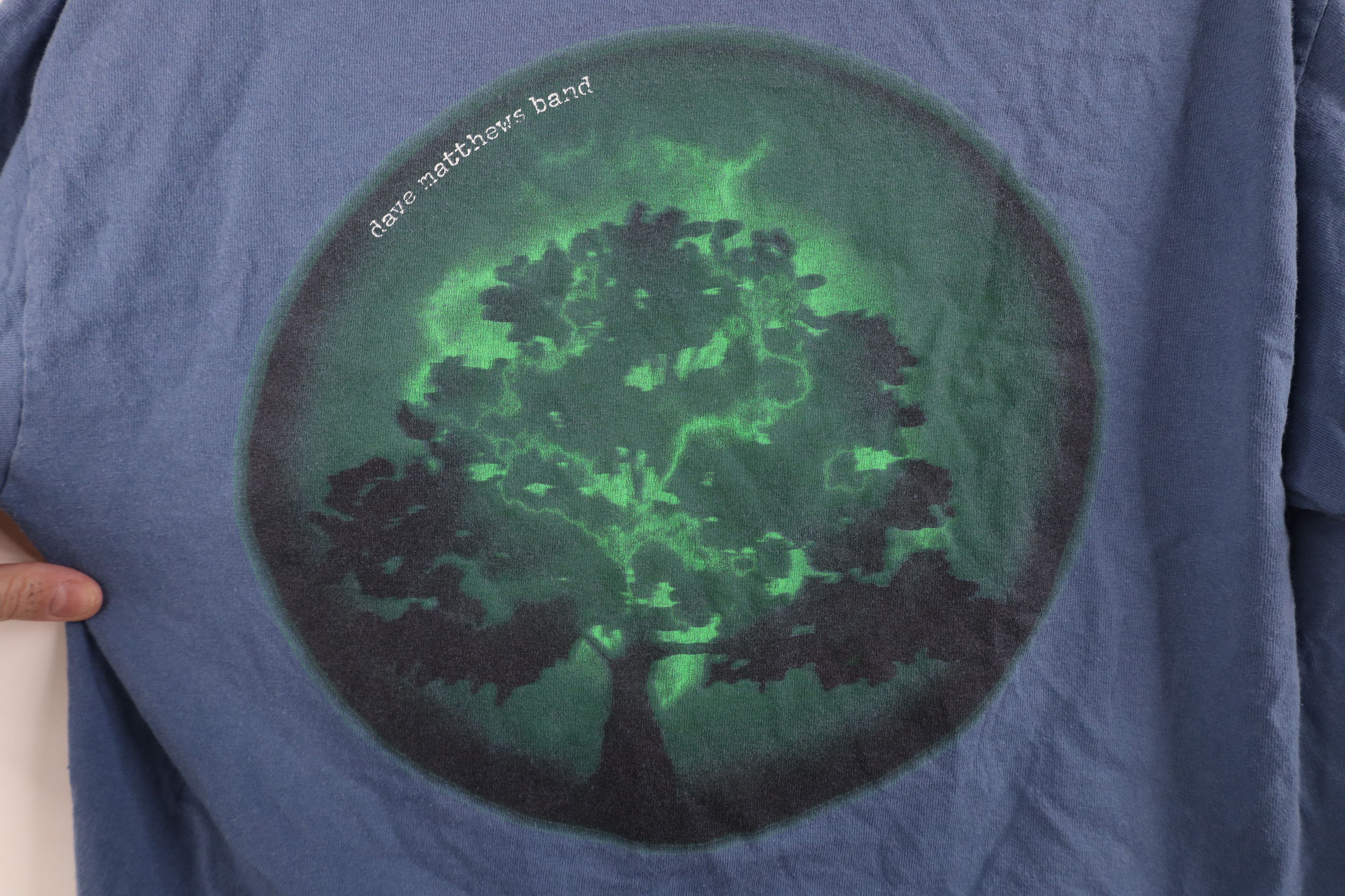 Vintage Vintage 90s Tree Dave Matthews Band T-Shirt Blue DMB Size US M / EU 48-50 / 2 - 10 Thumbnail