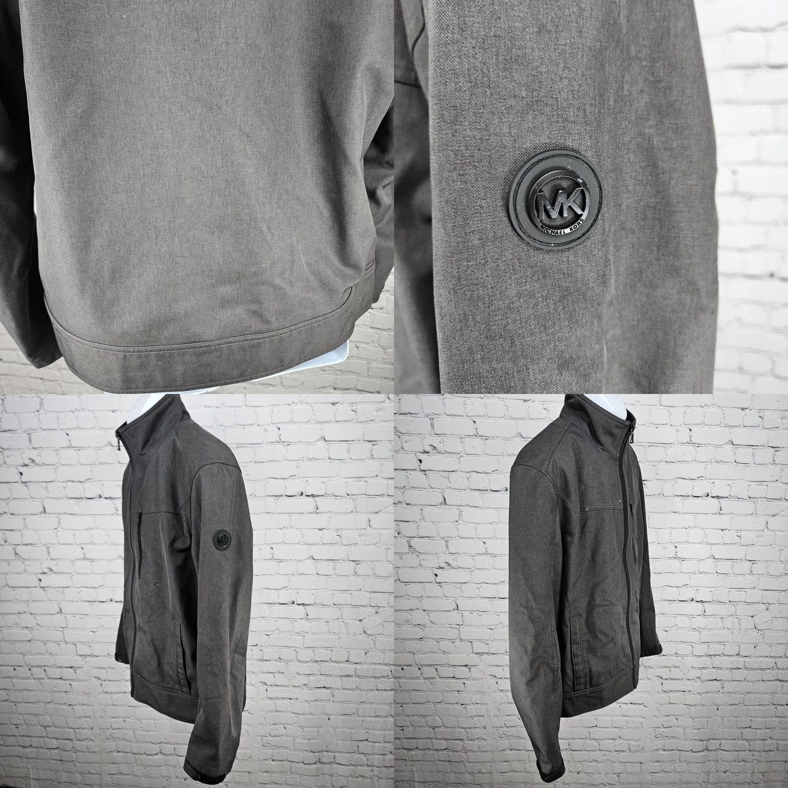 Michael Kors Michael Kors Grey Full Zip Removable Liner Stand Up Collar Jacket Large L Mens Windbreaker Casual, Travel, Workwear Size US L / EU 52-54 / 3 - 9 Thumbnail