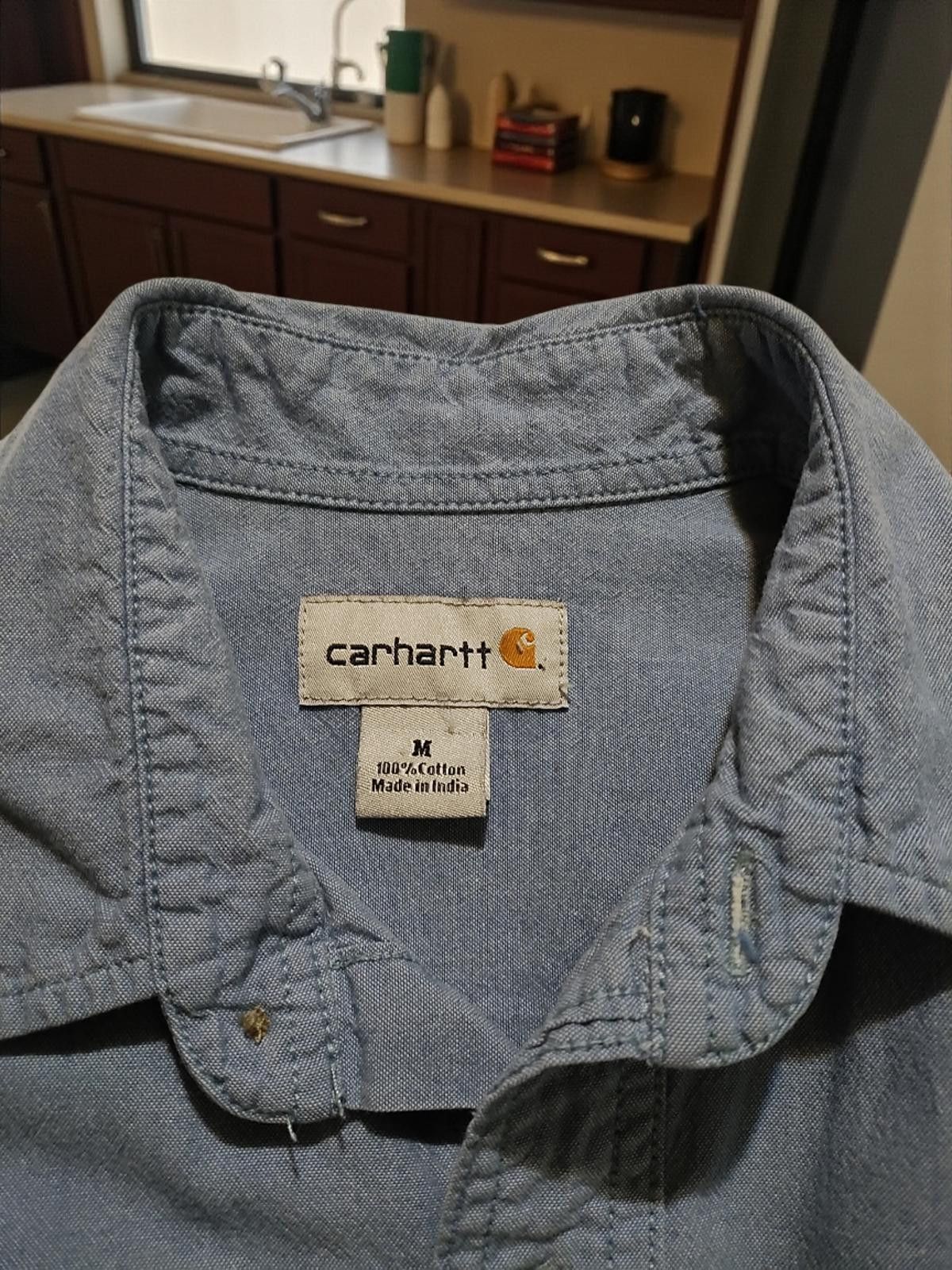 Carhartt Carhartt Light Blue Denim Workwear Shirt, Size Medium Size US M / EU 48-50 / 2 - 5 Thumbnail