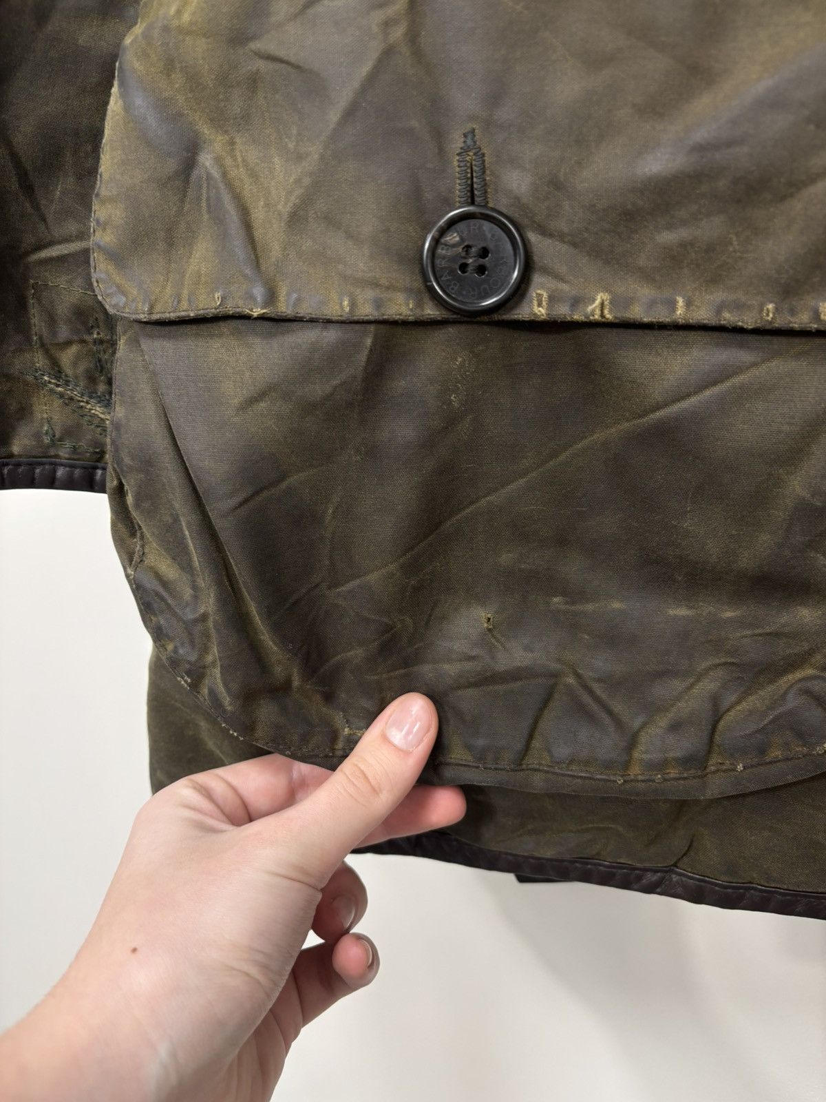 Barbour Barbour Longhurst Wax Cotton Men’s Khaki Waxed Jacket Coat Size US XXL / EU 58 / 5 - 8 Thumbnail