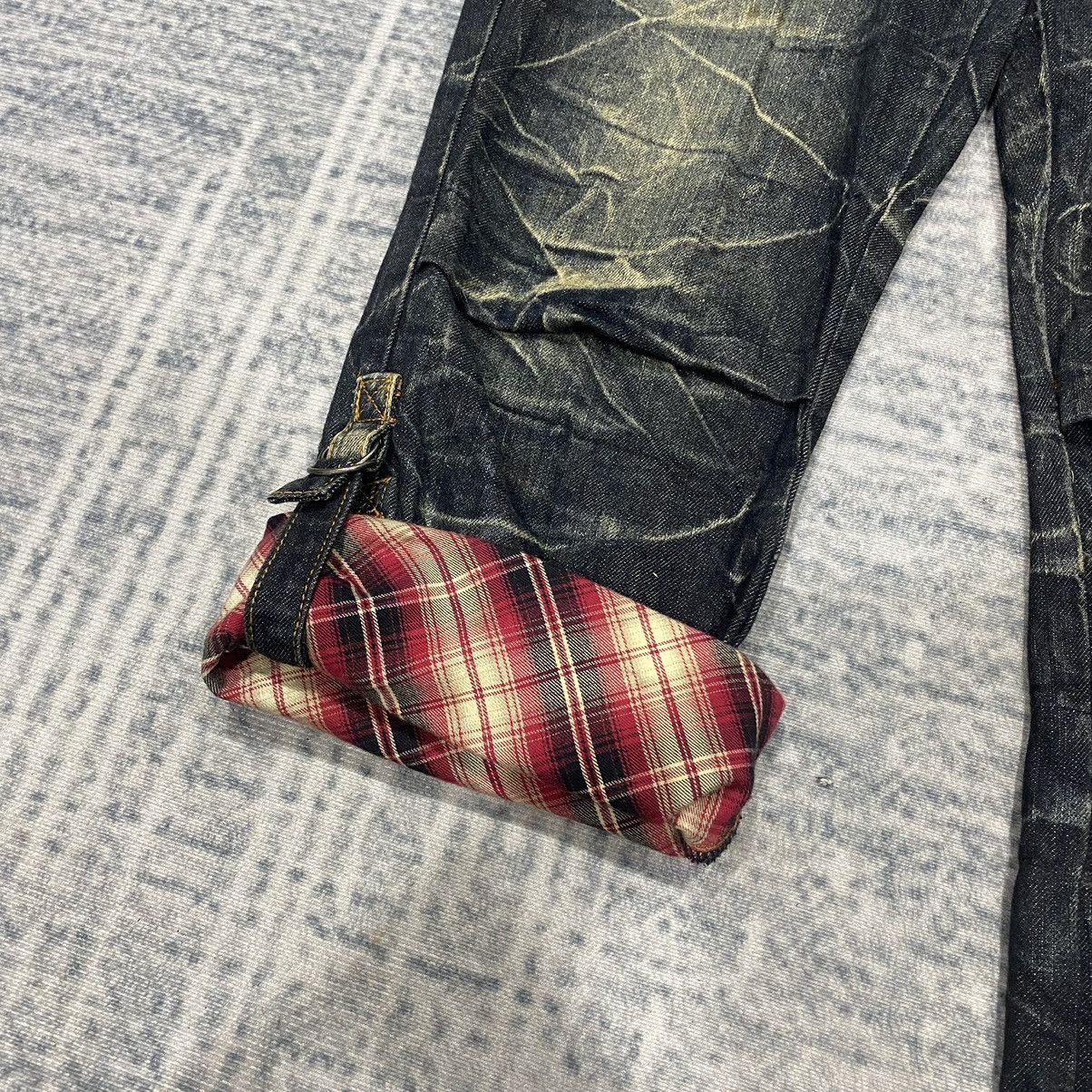 Japanese Brand × Vintage Sick☠️ Nylaus Double Waist Jeans 3Q Punk Grunge Mud Wash Size US 30 / EU 46 - 8 Thumbnail