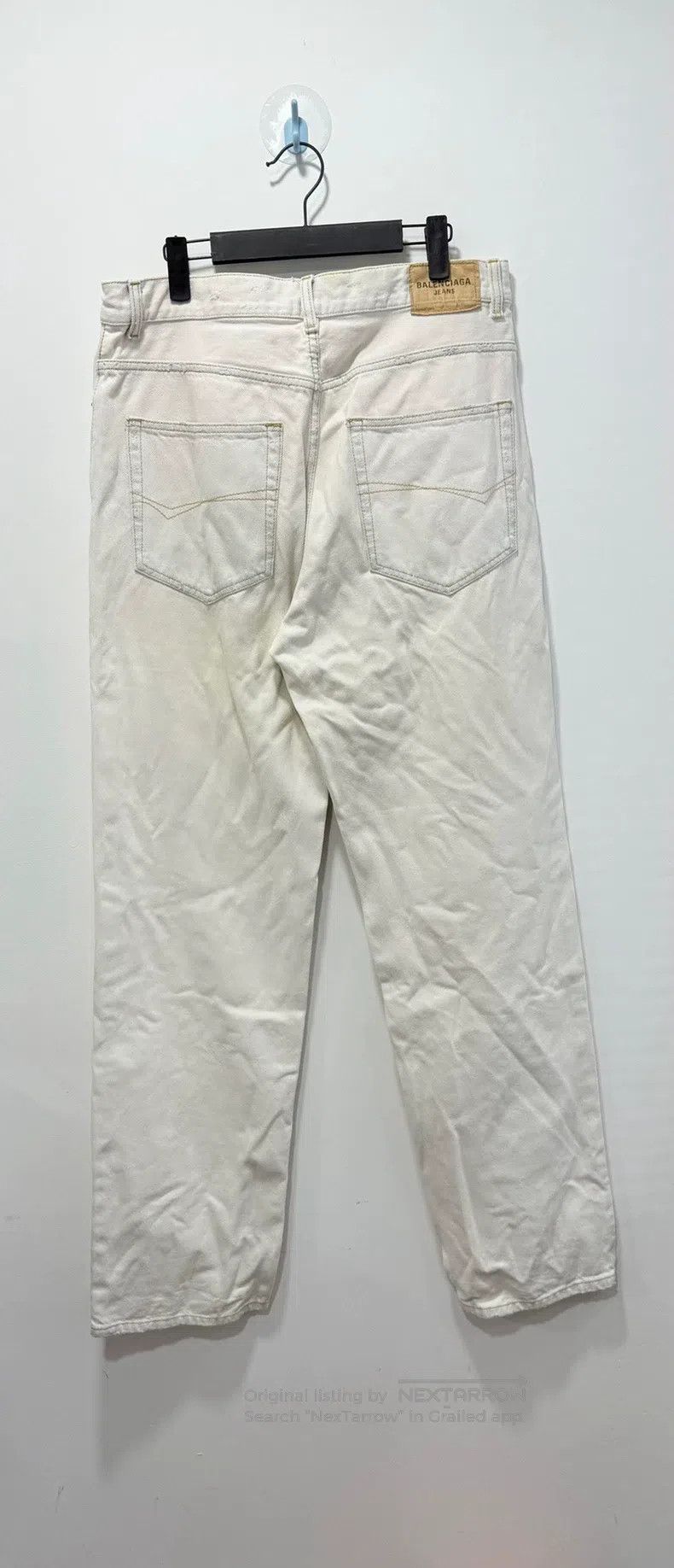 Balenciaga Balenciaga size S White Distressed Denim Pants, Size S Size US 28 / EU 44 - 2 Thumbnail