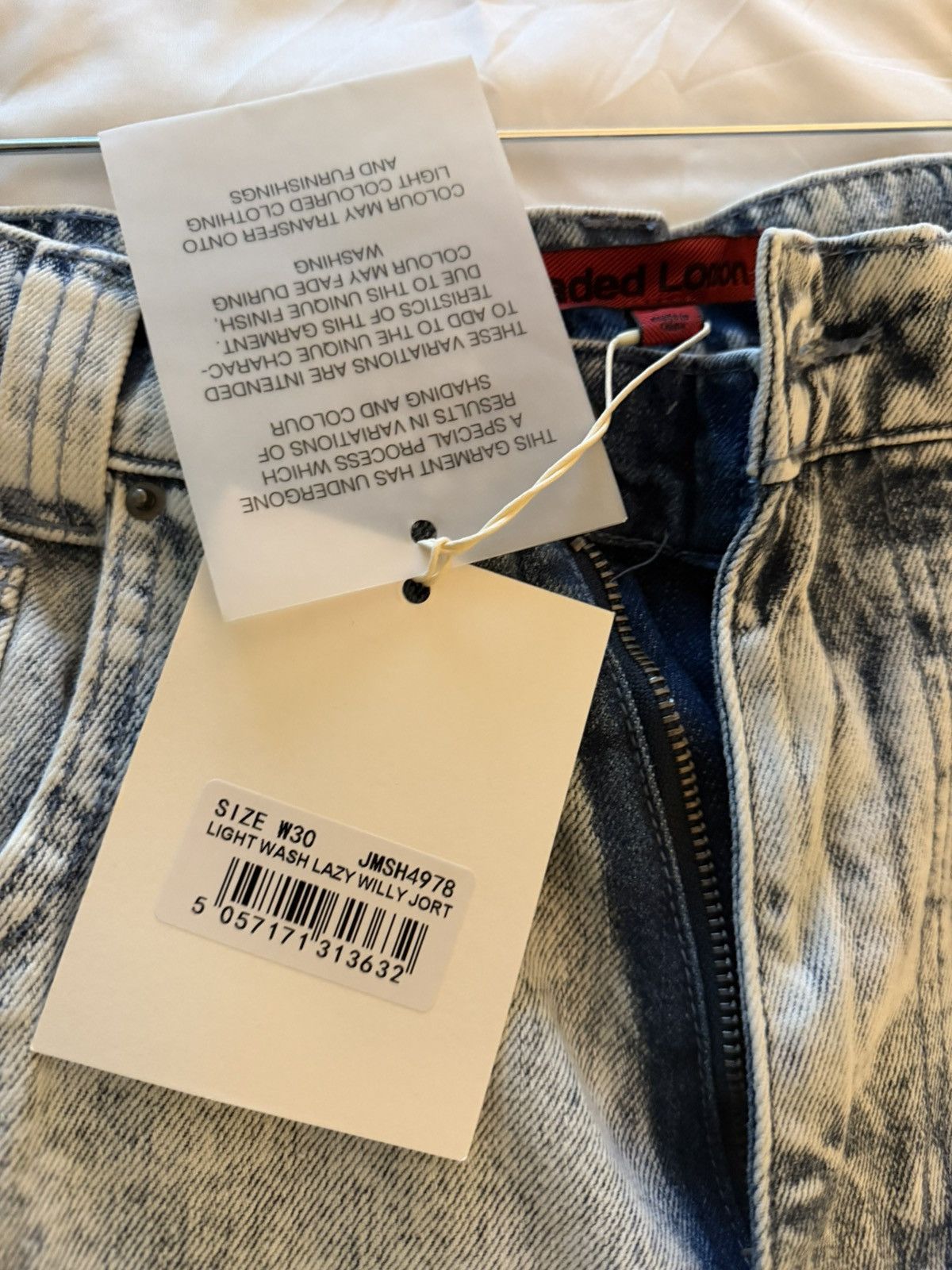 Jaded London Jaded London Light Wash Tribal Colossus Jorts Size US 30 / EU 46 - 3 Thumbnail