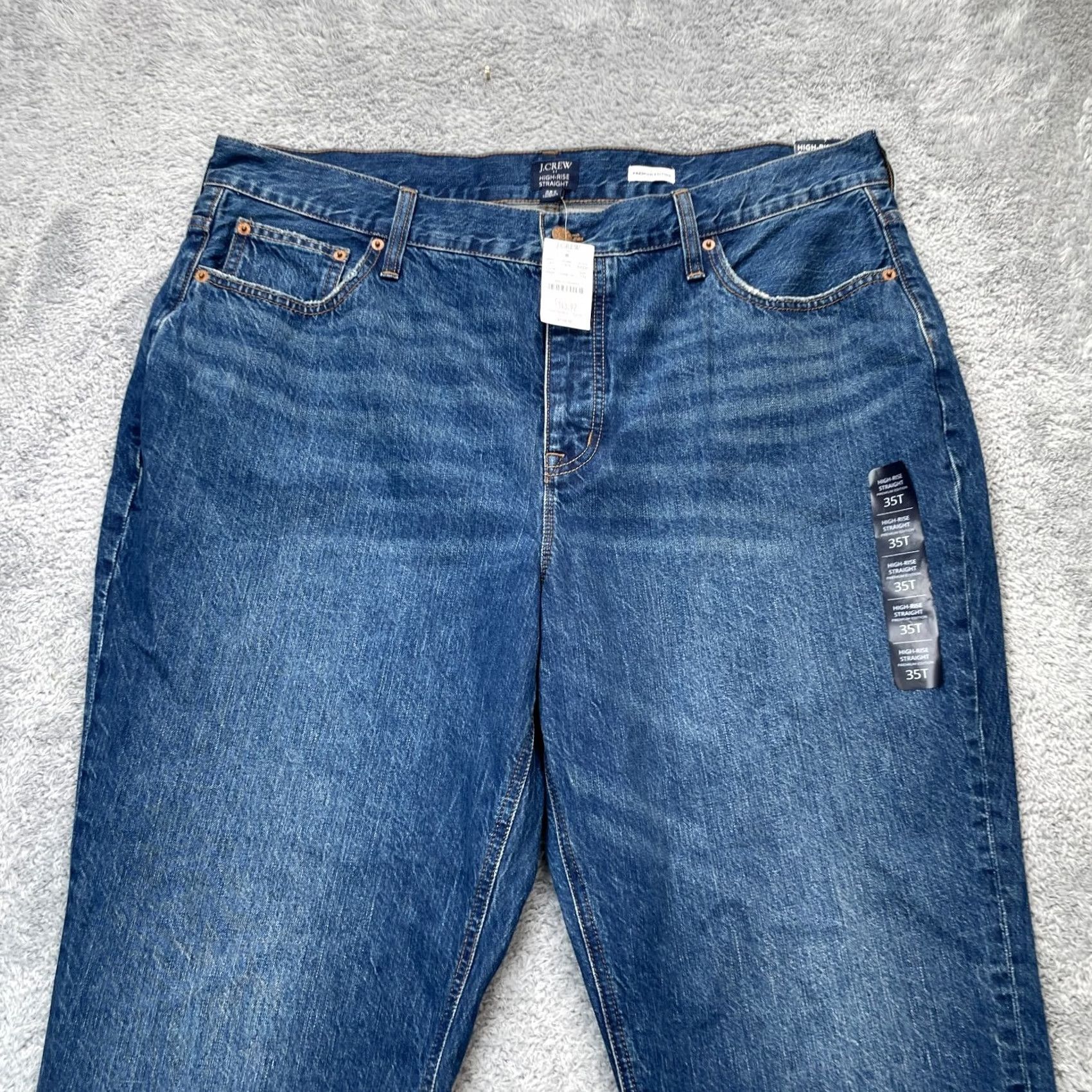 J.Crew J.CREW Jeans Womens 40X28 Tall Blue High Rise Straight Leg Denim Size 27" / US 4 / IT 40 - 7 Thumbnail