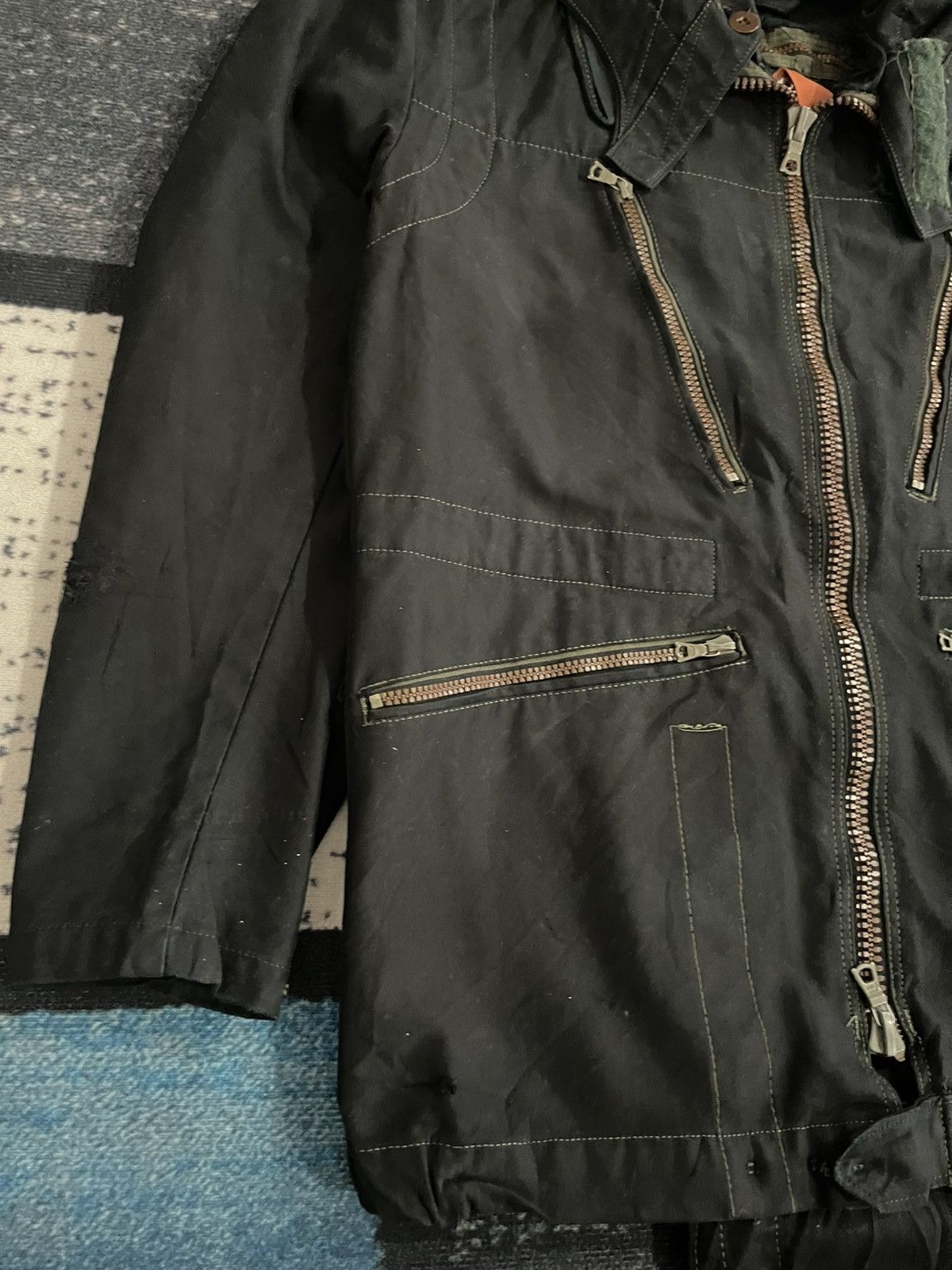 Vintage Vintage C46 70s Swedish Military Hoodie Jacket Size US L / EU 52-54 / 3 - 6 Thumbnail