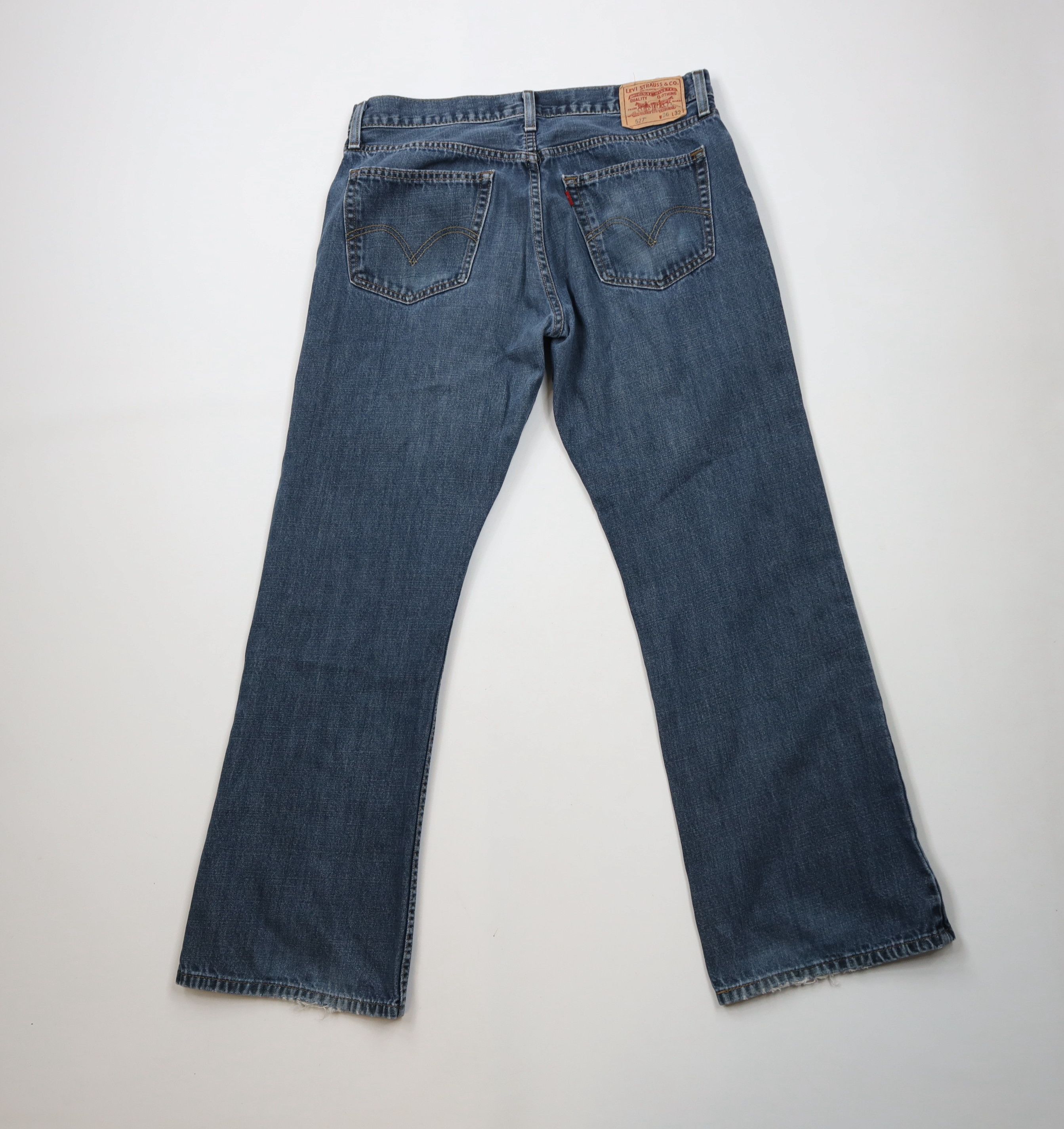 Levi's × Vintage Vintage Y2K Levis 527 Wide Leg Bootcut Denim Jeans Blue Size US 36 / EU 52 - 11 Thumbnail
