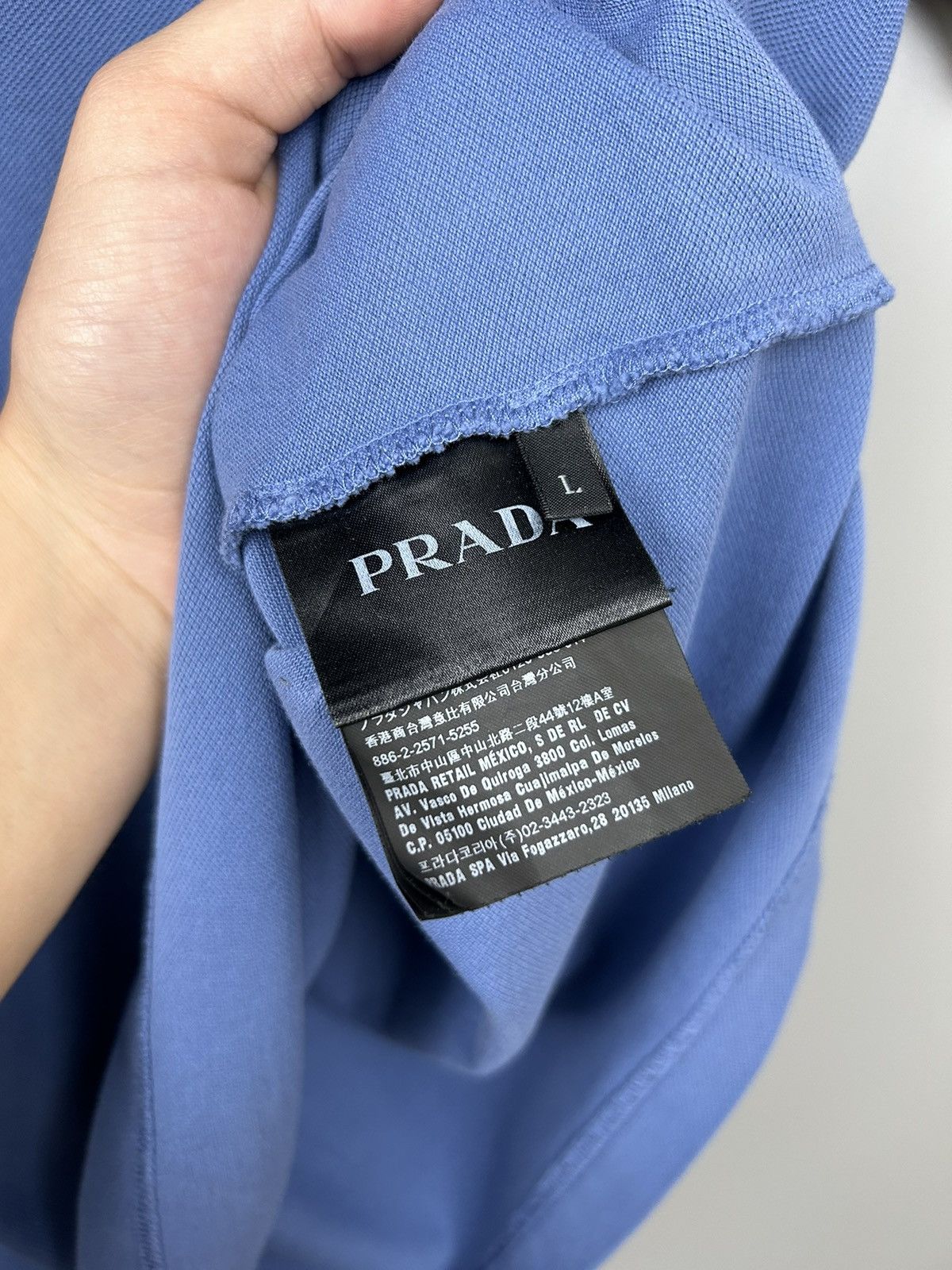 Prada × Vintage Prada Red Tab Logo Polo Shirt Size US L / EU 52-54 / 3 - 13 Thumbnail