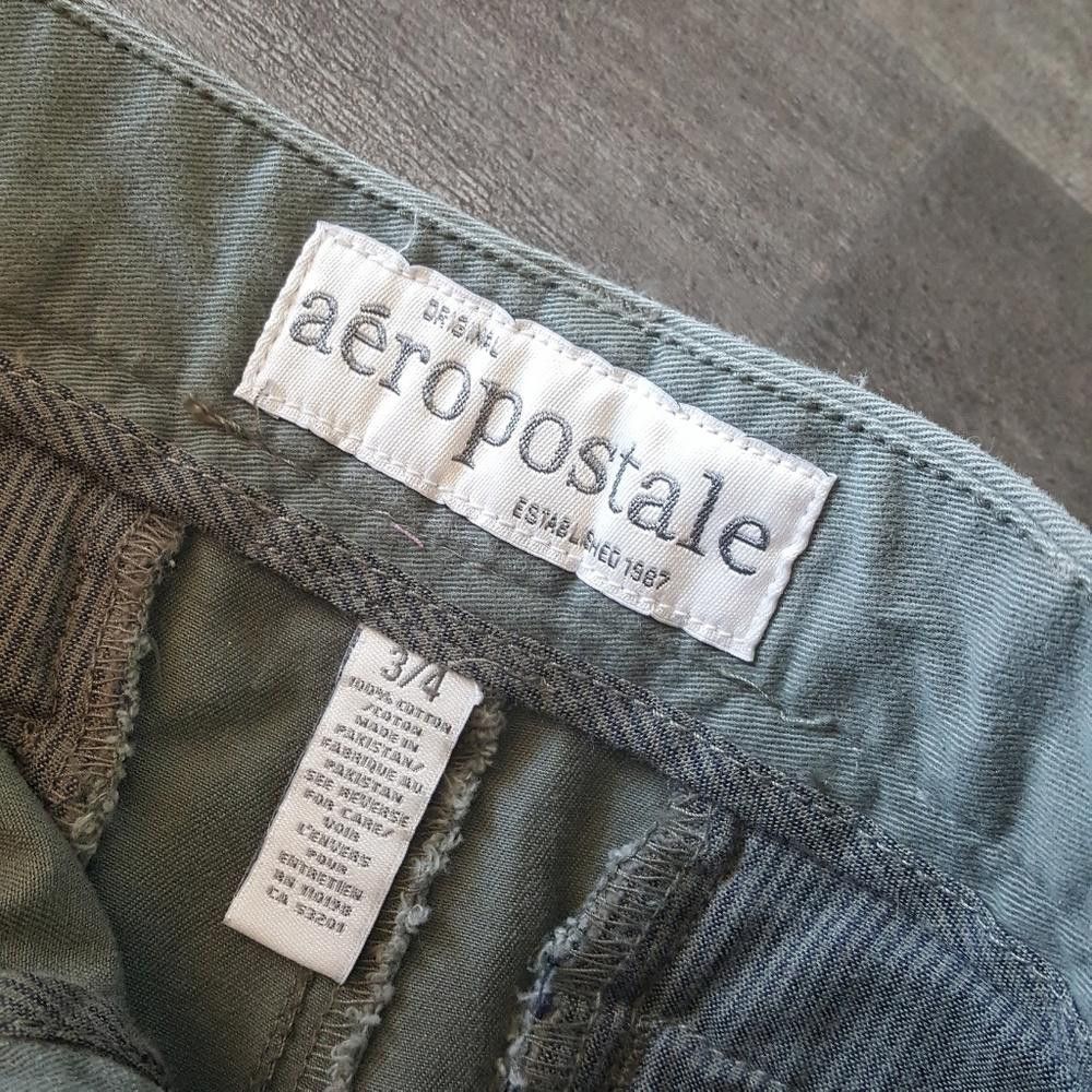Aeropostale Olive Faded Aeropostale Khaki Short Size 30" / US 8 / IT 44 - 3 Thumbnail