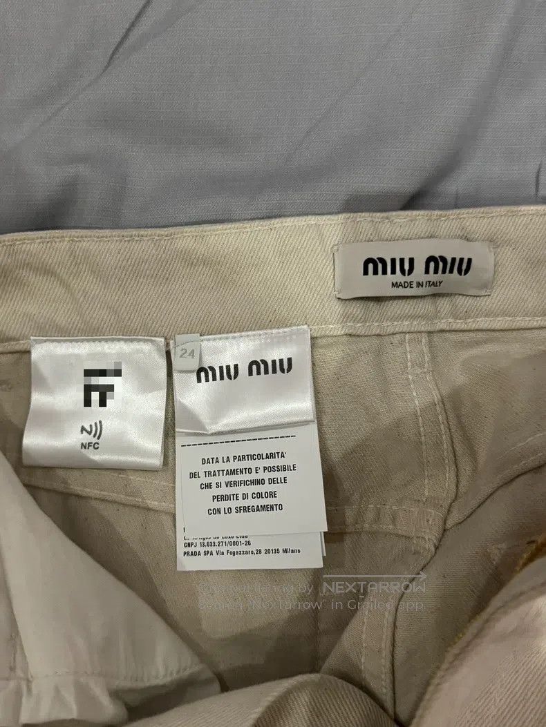 Miu Miu Miu Miu 24 White high-waisted jeans Size 24" / US 00 / IT 34 - 4 Thumbnail
