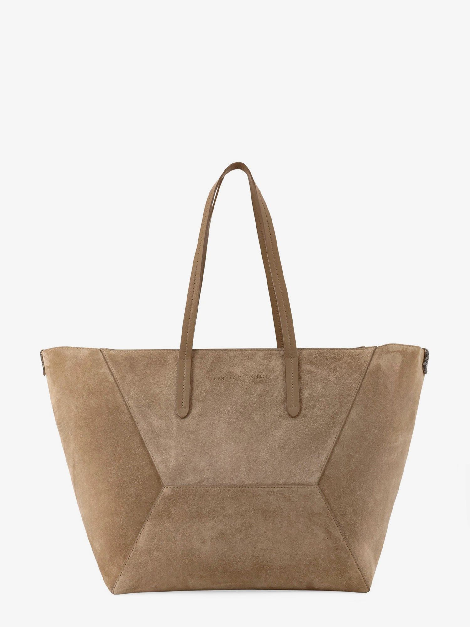 Brunello Cucinelli Bc Duo Suede Shoulder Bag With Engraved Logo Size ONE SIZE - 1 Thumbnail
