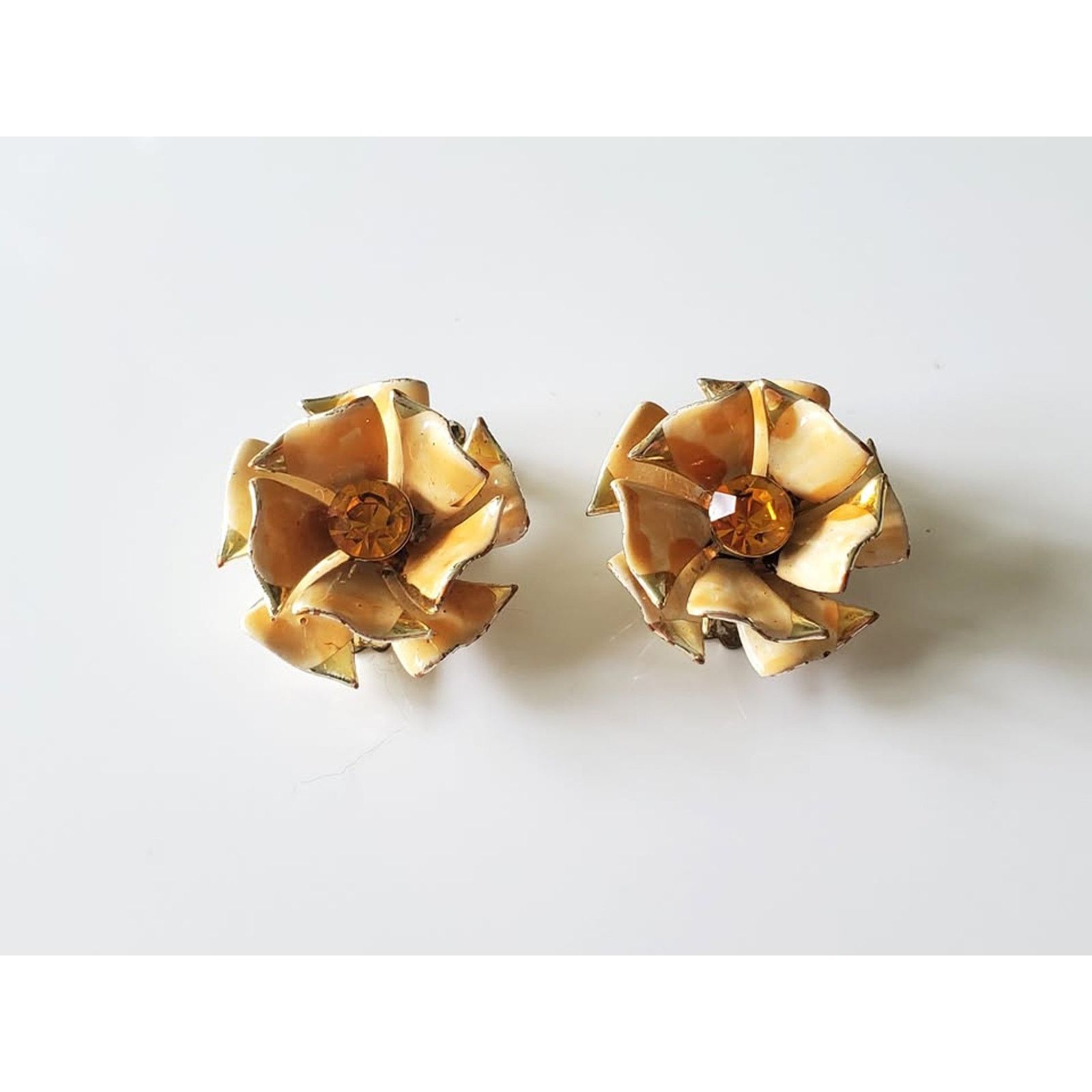Other Vintage 1960s Demi Parure Yellow Floral Jewelry Set Size ONE SIZE - 3 Thumbnail