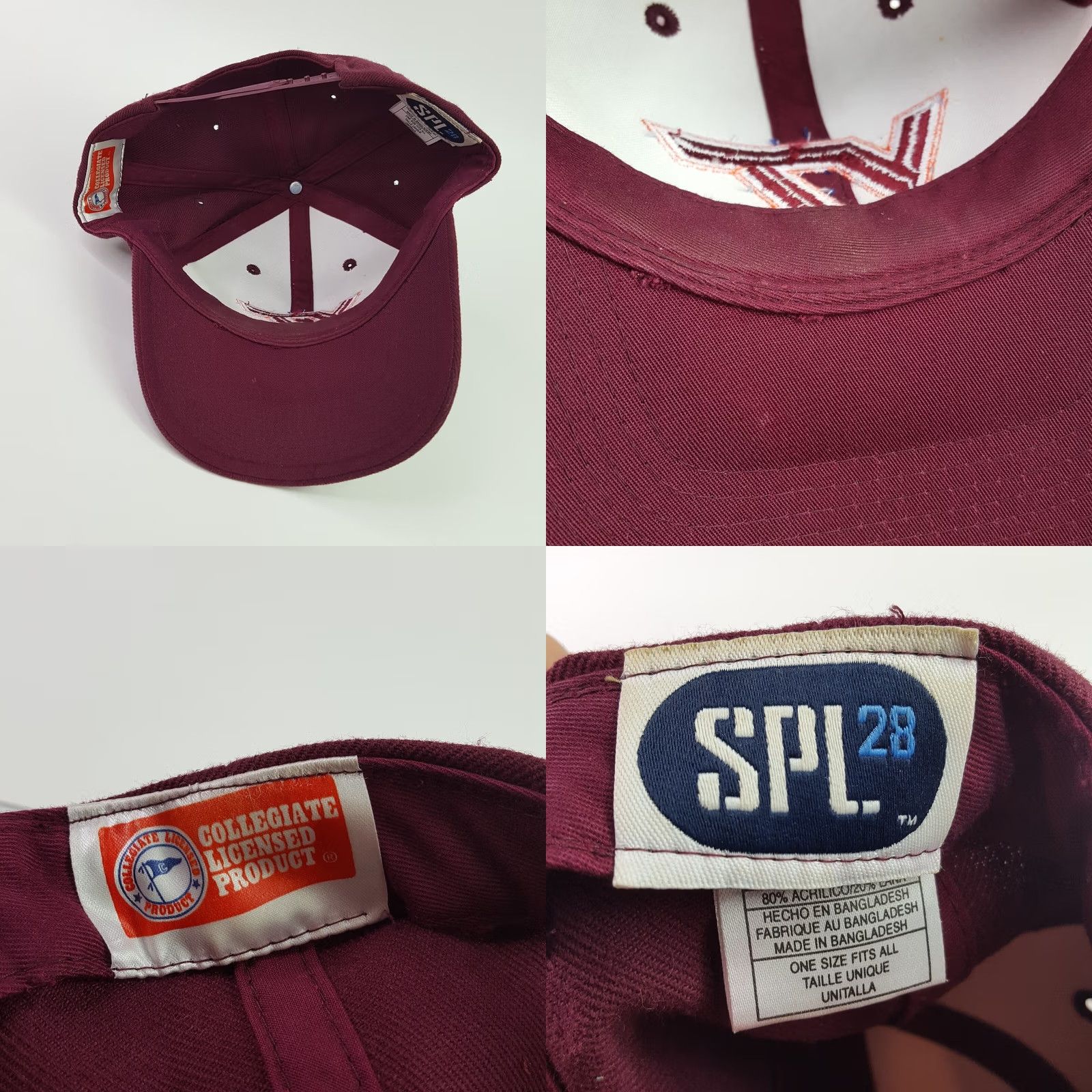 Vintage VINTAGE Virginia Tech VT Wool Blend NCAA Snapback Hat Baseball Cap University Hat Mens Adjustable Red Embroidered 90s College University Size ONE SIZE - 8 Thumbnail
