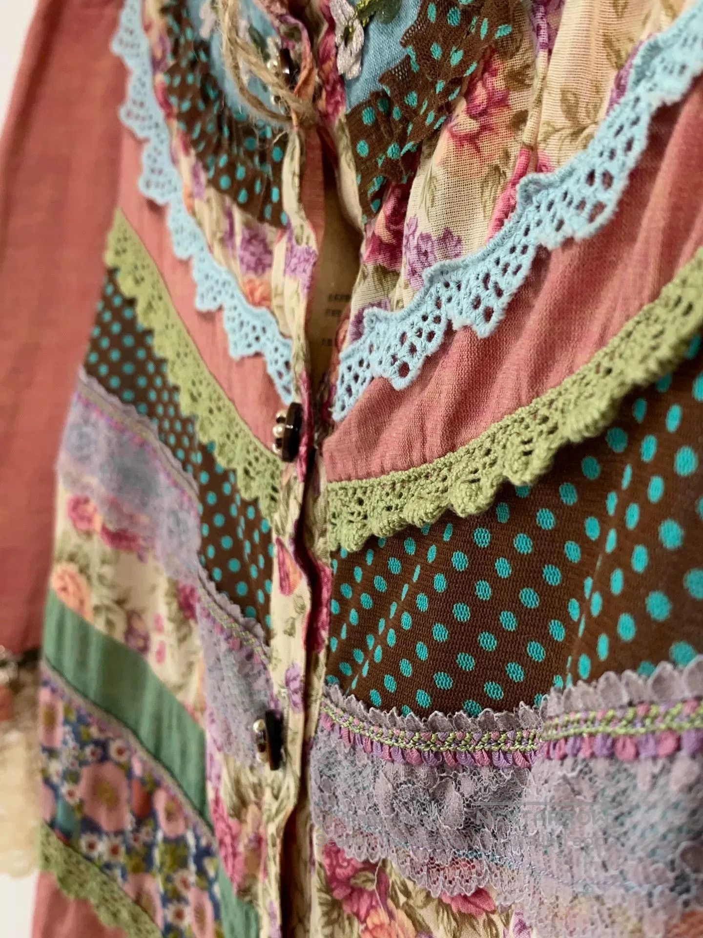 Mademoiselle Non Non Floral Lace Shirt with Detailed Design. Size S / US 4 / IT 40 - 7 Thumbnail
