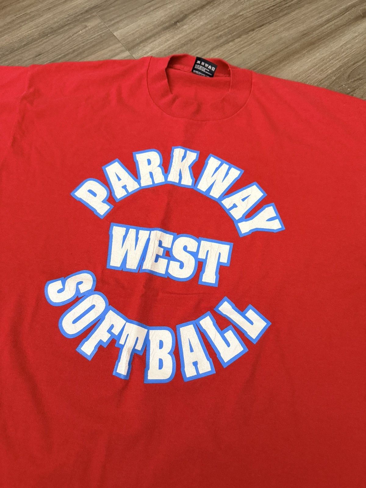 Fruit Of The Loom Vintage Parkway West Softball Champion shirt Size US XL / EU 56 / 4 - 2 Thumbnail