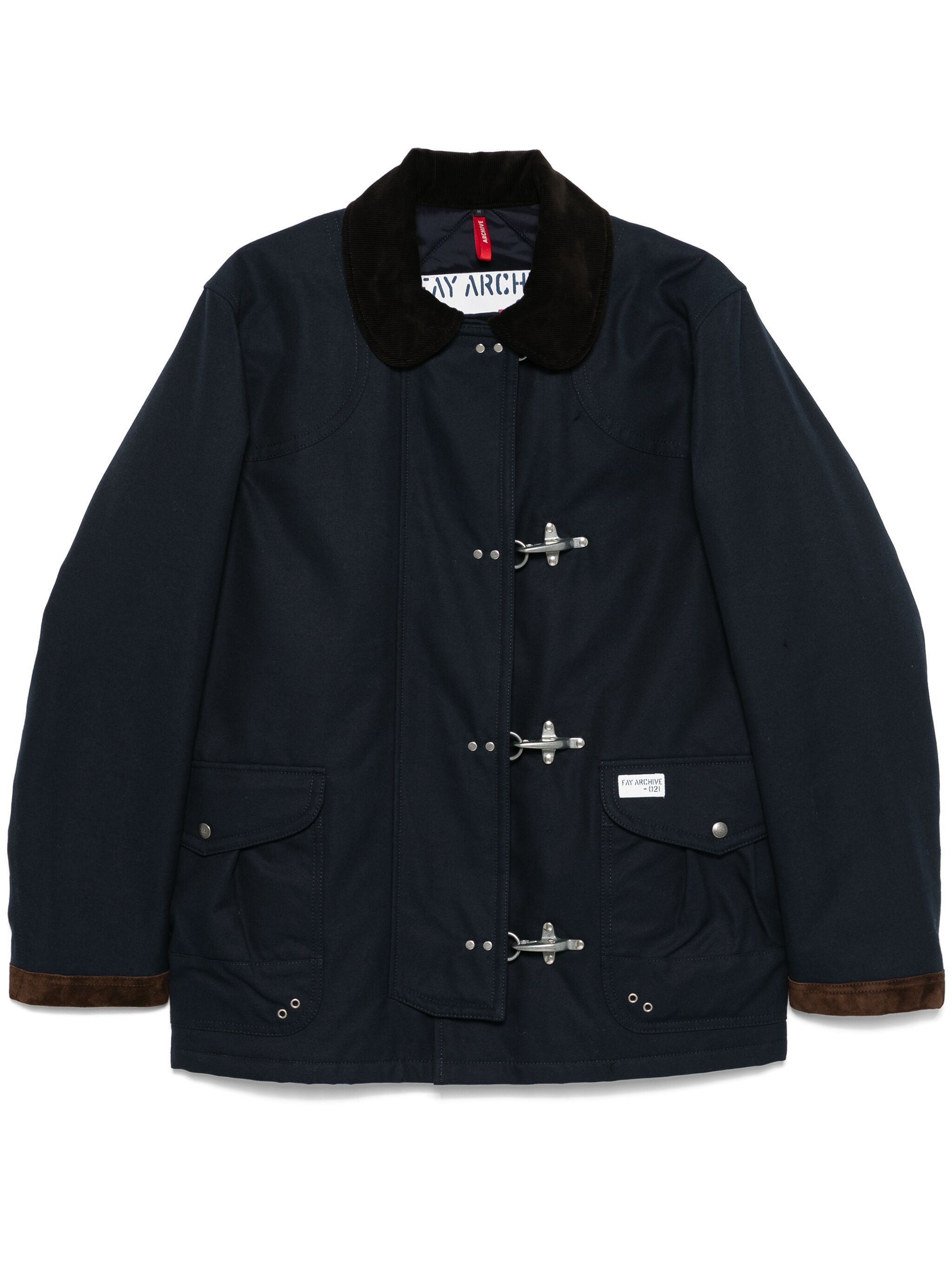 o1s22i1n1124 4-Hook Canvas Jacket in Blue