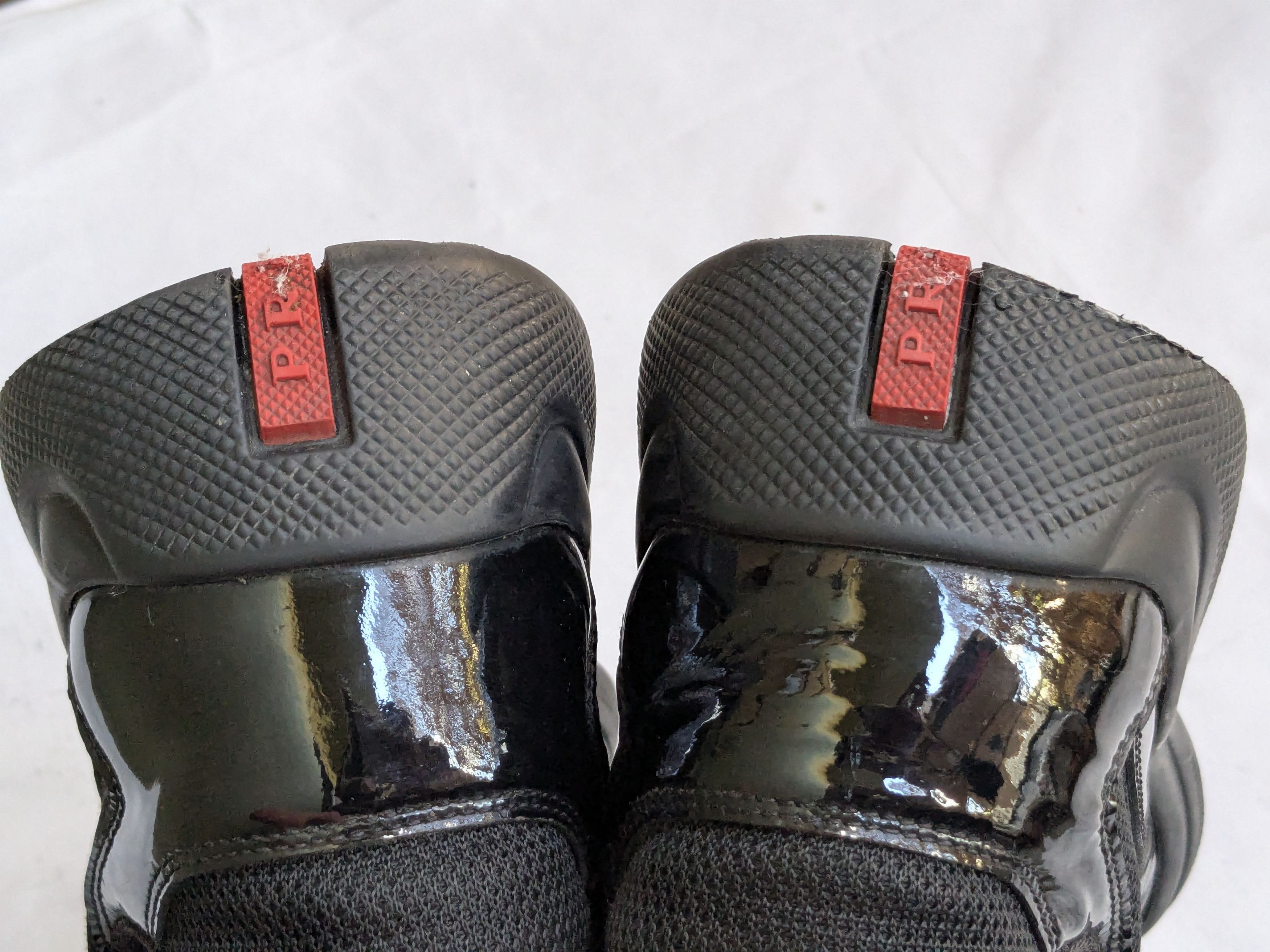 Prada Prada Sneakers Black Patent Leather Red 10 Lo Tops Size US 10 / EU 43 - 12 Thumbnail
