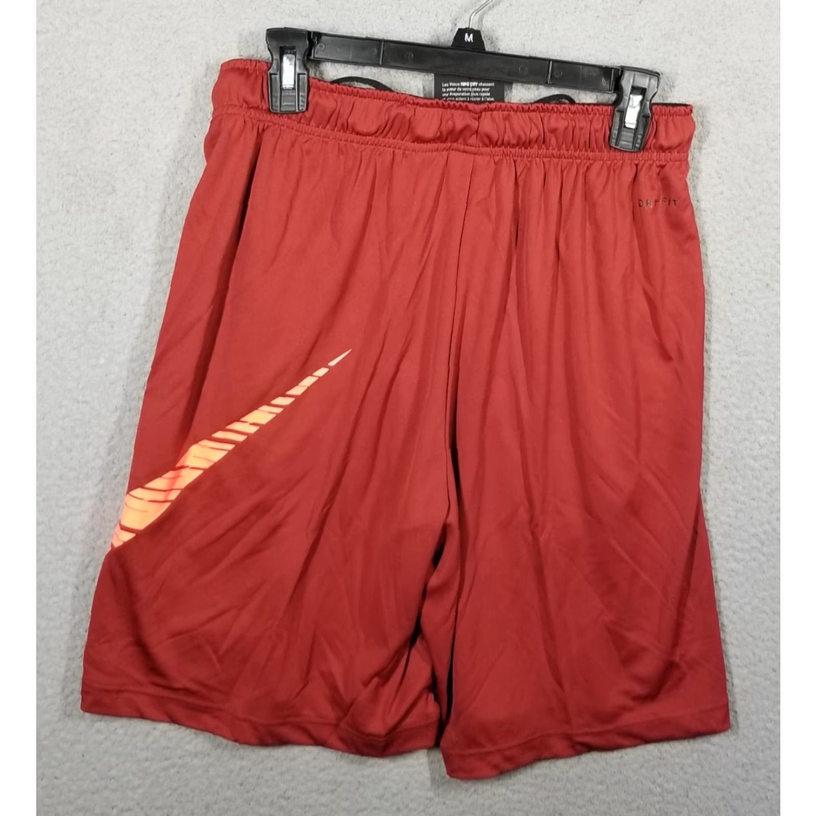 Nike Nike Dri-Fit 9" Training Shorts Men Medium Red Big Logo Activewear Size US 31 - 2 Thumbnail
