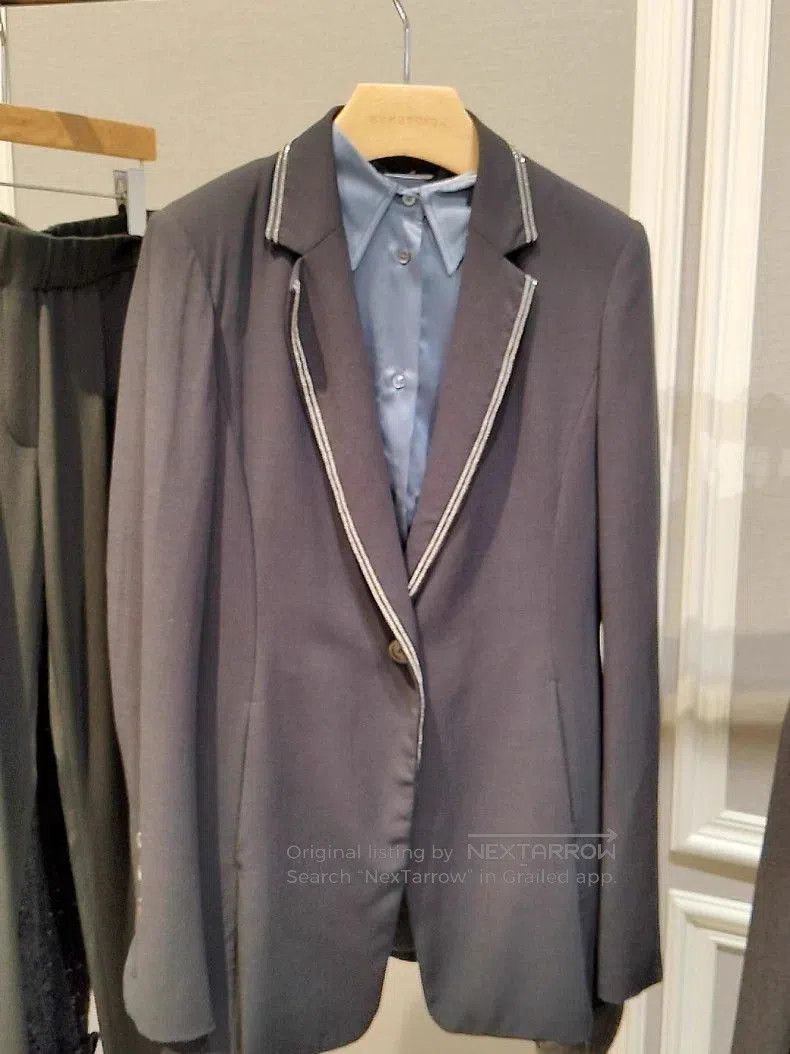 Brunello Cucinelli Brunello Cucinelli Gray Wool Blazer. Size US S / EU 44-46 / 1 - 1 Thumbnail