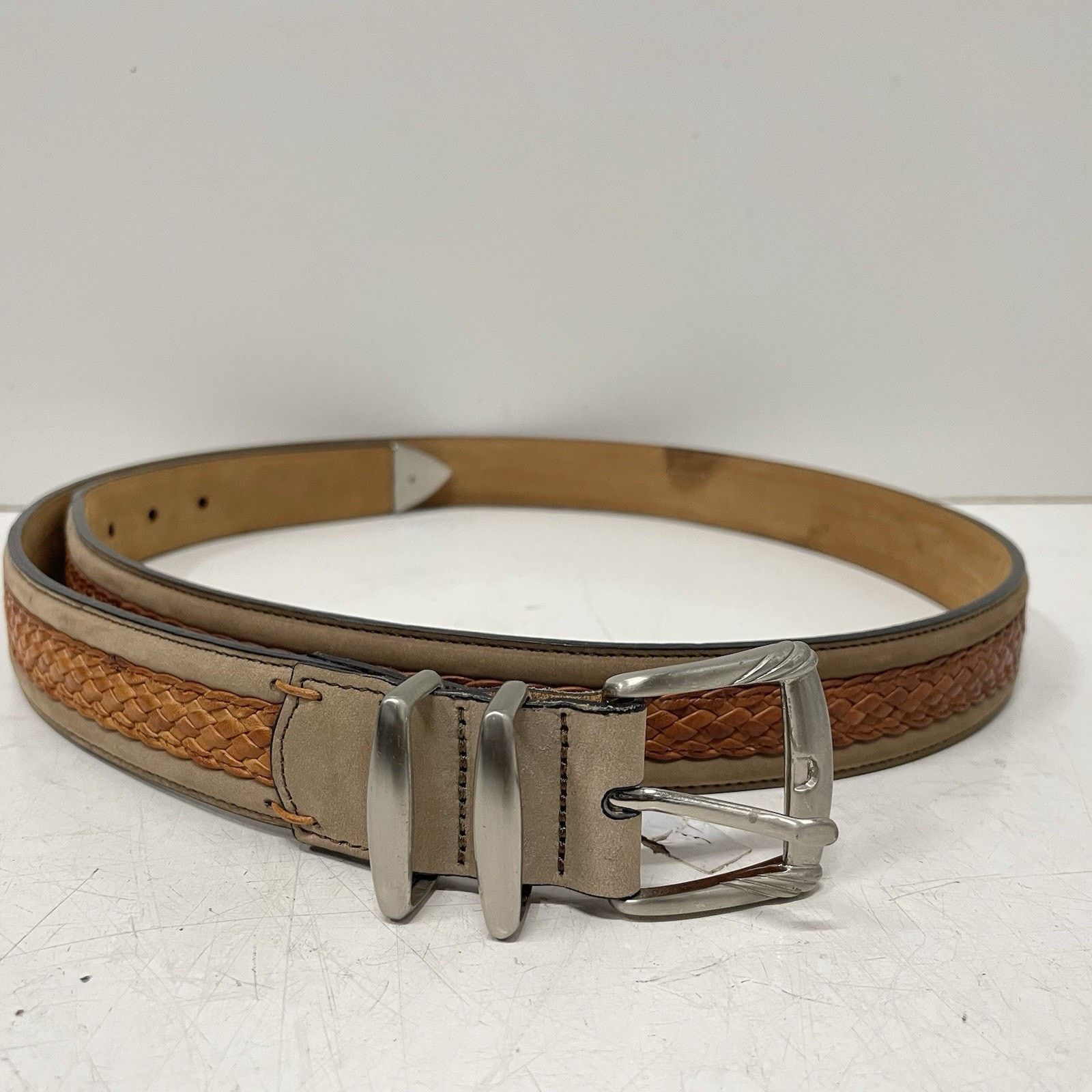 Tommy Bahama Tommy Bahama Men's Size XL (44) Tan Spanish Leather Belt Size 44 - 2 Thumbnail