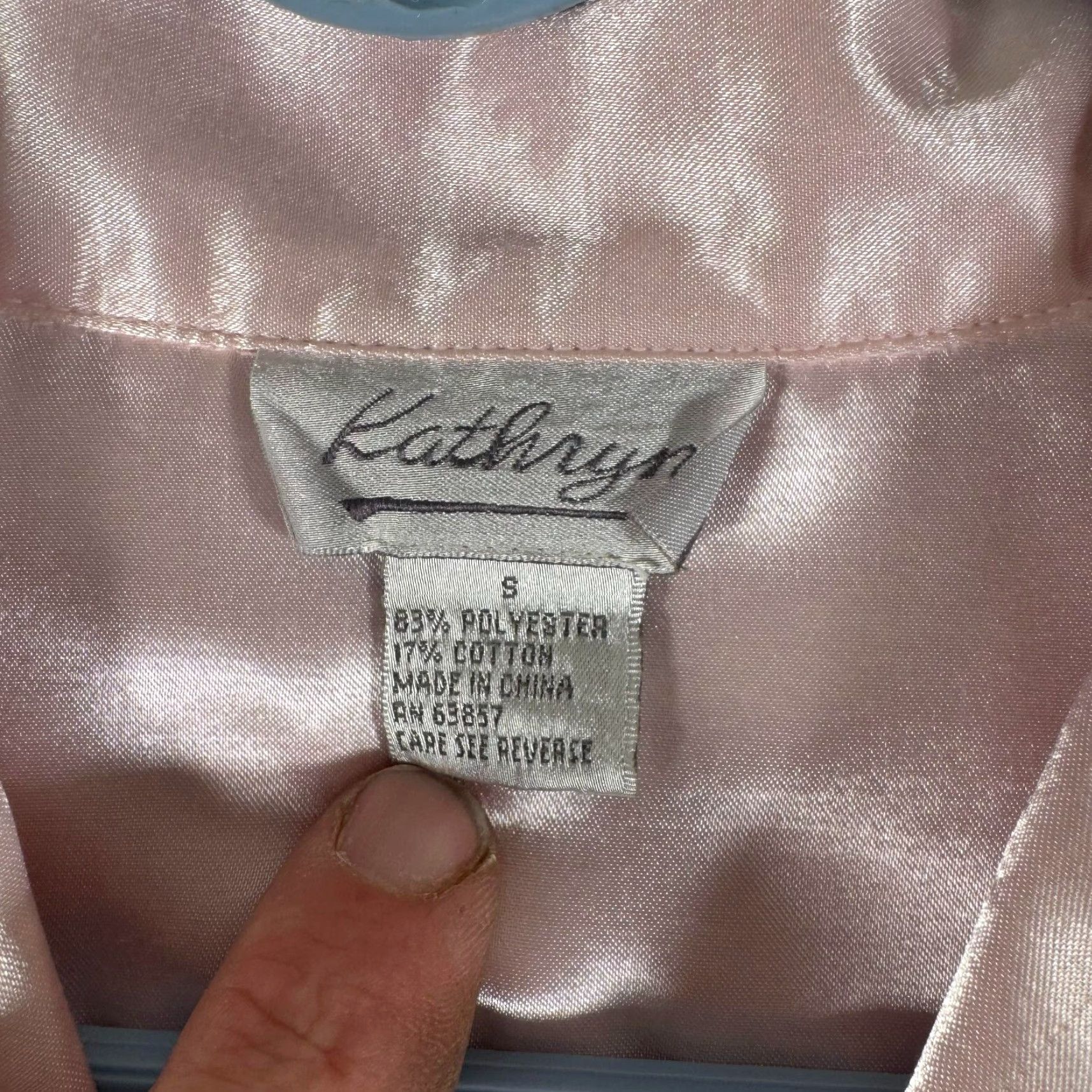Vintage VINTAGE Kathryn Satin Nightgown Womens Small 90s Y2K Embroidery Pink Satin Nightgown 90s Womens Small Pastel Size ONE SIZE - 4 Thumbnail