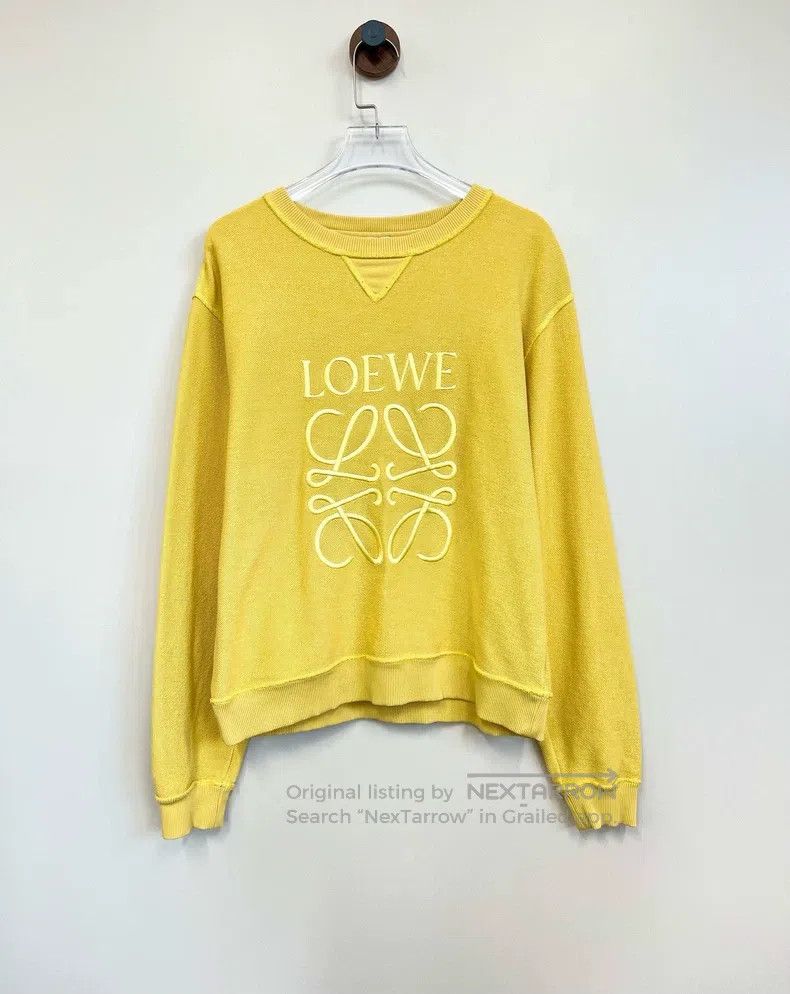 Loewe Loewe Yellow Letter Embroidered Logo Sweatshirt Size S / US 4 / IT 40 - 1 Thumbnail