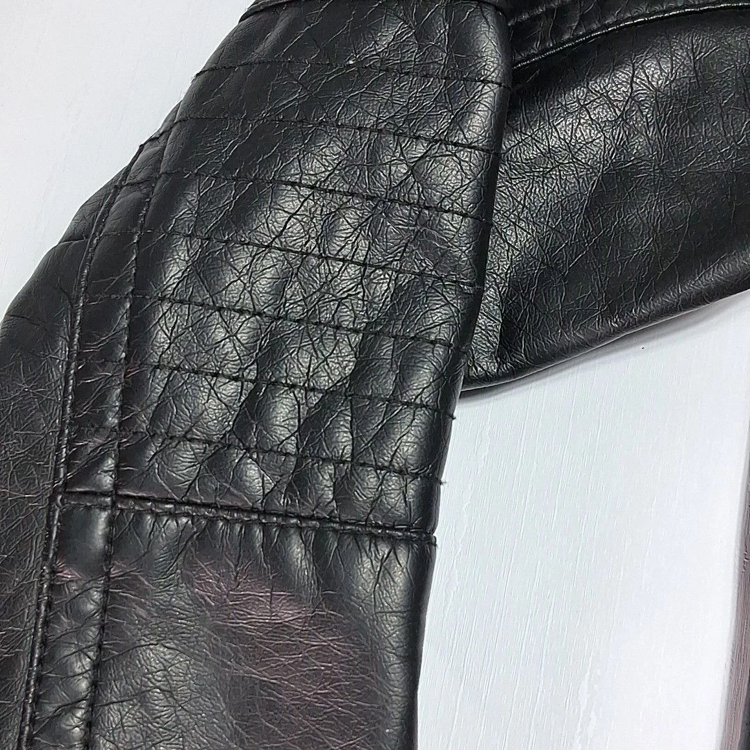 Other J2 By Jou Jou Black Faux Leather Cropped Bomber Jacket Size XL / US 12-14 / IT 48-50 - 7 Thumbnail