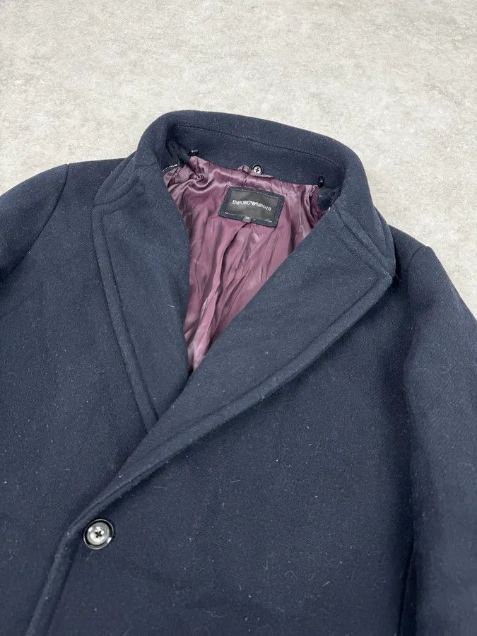 Emporio Armani FW2019 Emporio Armani Navy Wool Layers Long Jacket Size US M / EU 48-50 / 2 - 7 Thumbnail