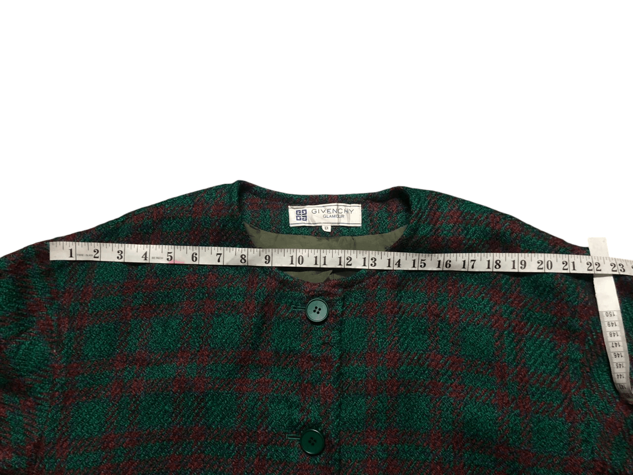 Givenchy × Vintage 💥Vintage Givenchy Glamour Plaid Coat Jacket Size L / US 10 / IT 46 - 18 Thumbnail