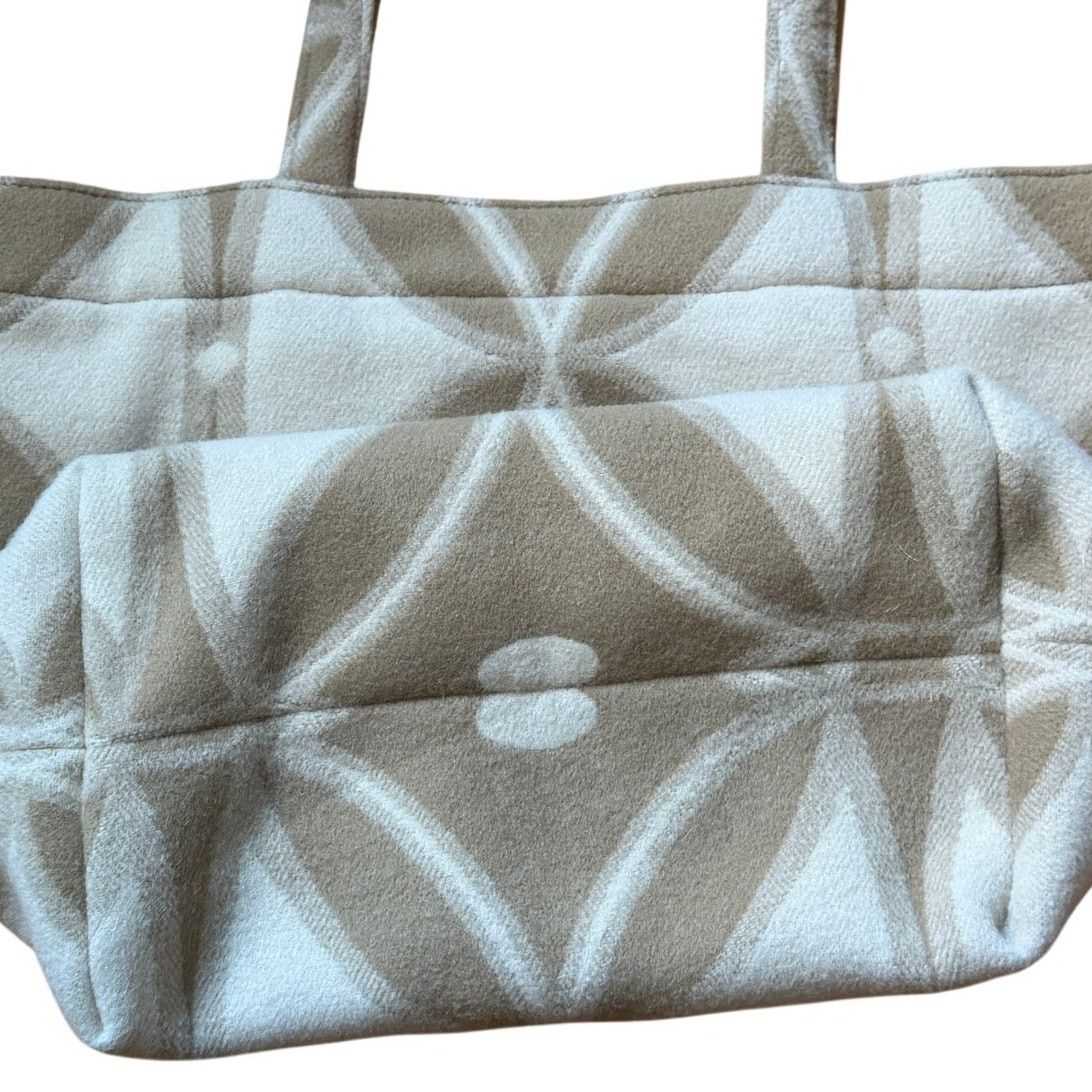Etro Etro NWT Logo-Embroidered Beige Wool Tote Bag Size ONE SIZE - 5 Thumbnail