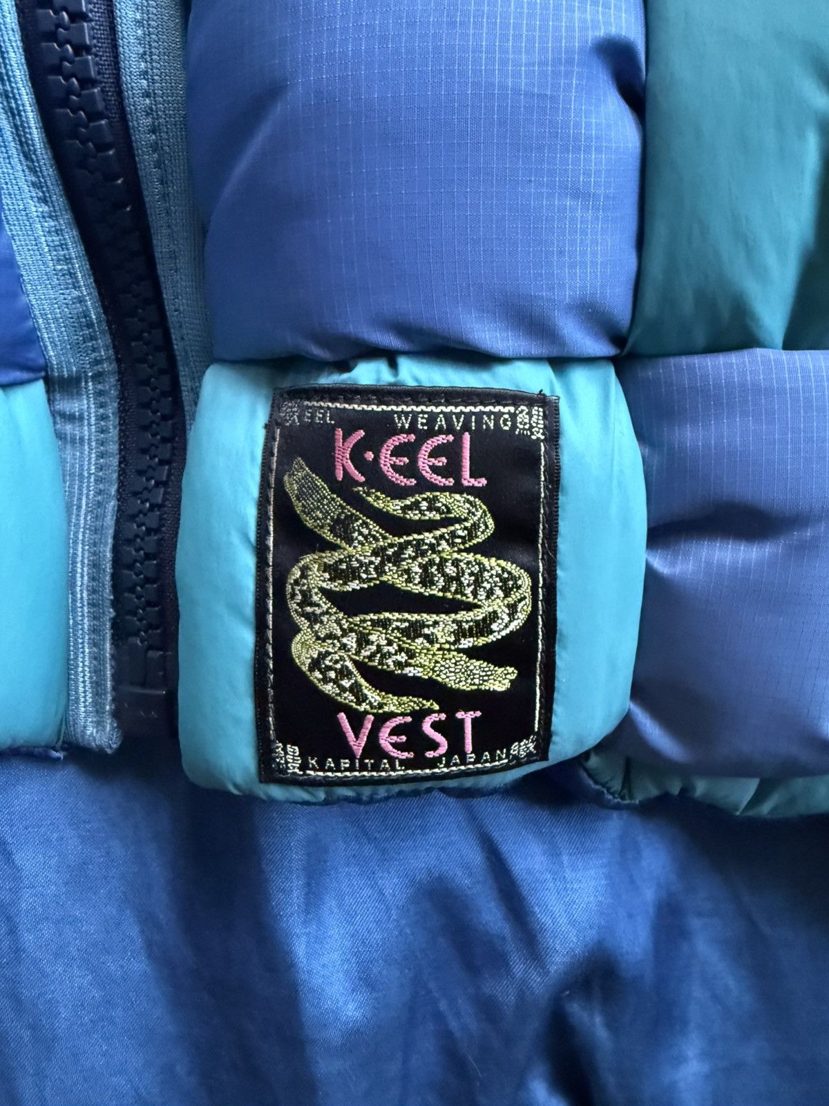 Kapital Kapital K•EEL woven down vest Sz 3 blue/teal Size US L / EU 52-54 / 3 - 3 Thumbnail