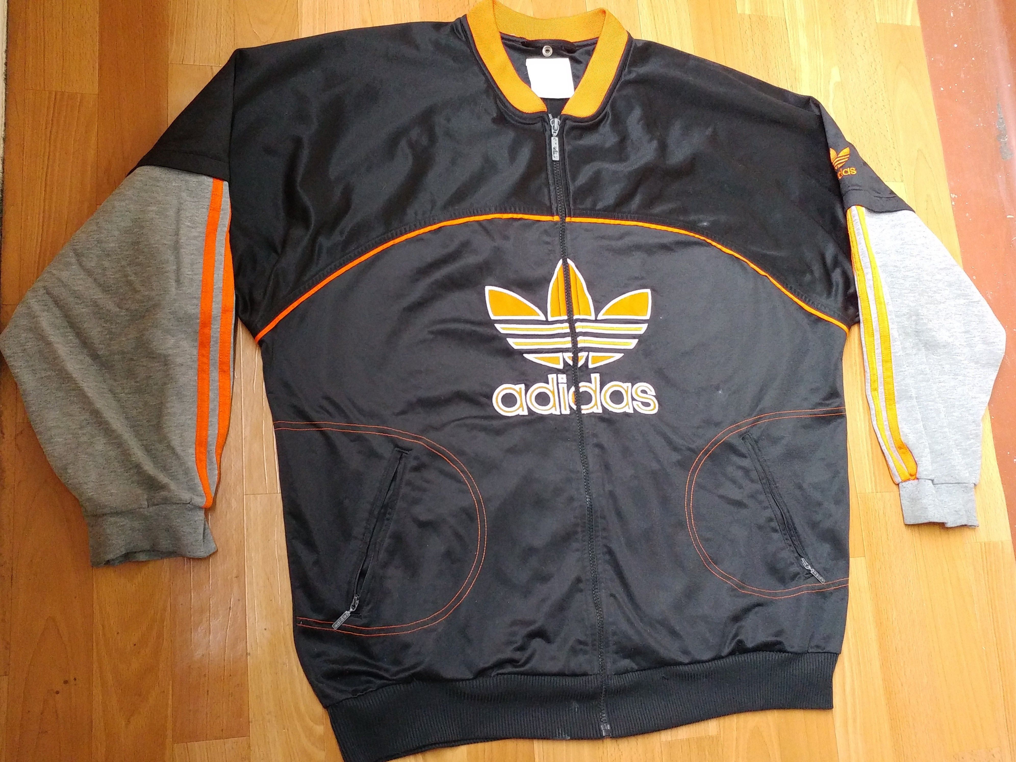 Adidas × Vintage ADIDAS jacket, black vintage hip hop 90s hip-hop size XL Size US XL / EU 56 / 4 - 2 Thumbnail