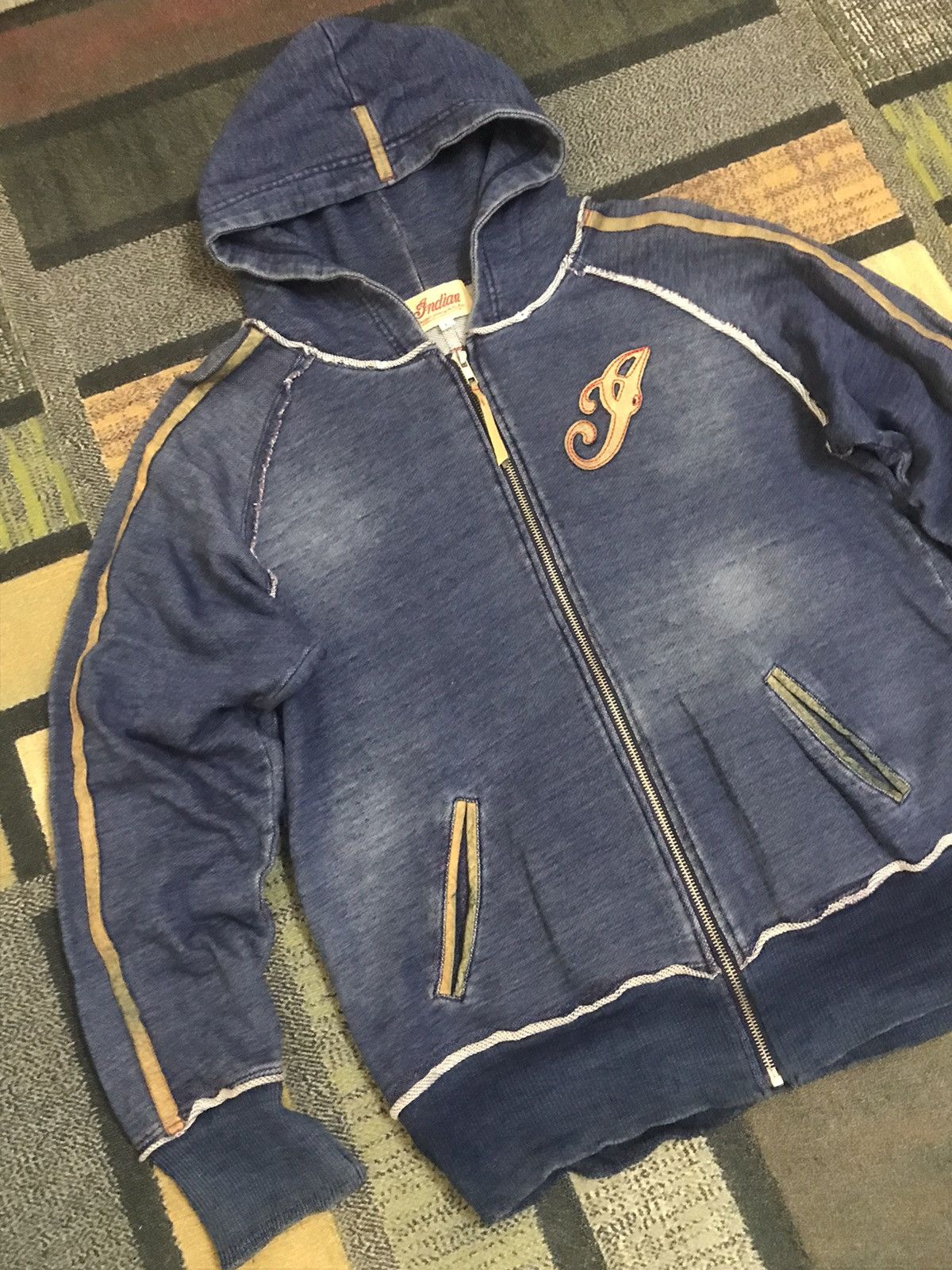 Indian Motorcycle Vintage Indian Motorcycle Indigo Zipper Hoodie Size US L / EU 52-54 / 3 - 2 Thumbnail