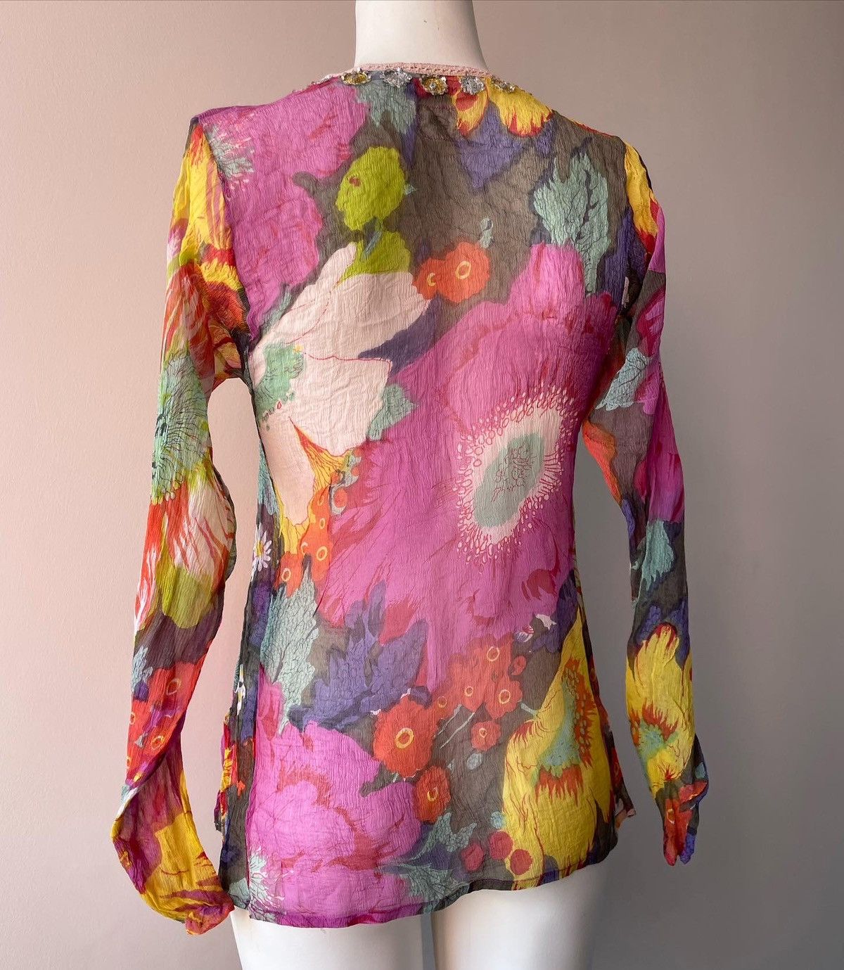 Vintage Y2k silk blouse Size M / US 6-8 / IT 42-44 - 3 Thumbnail