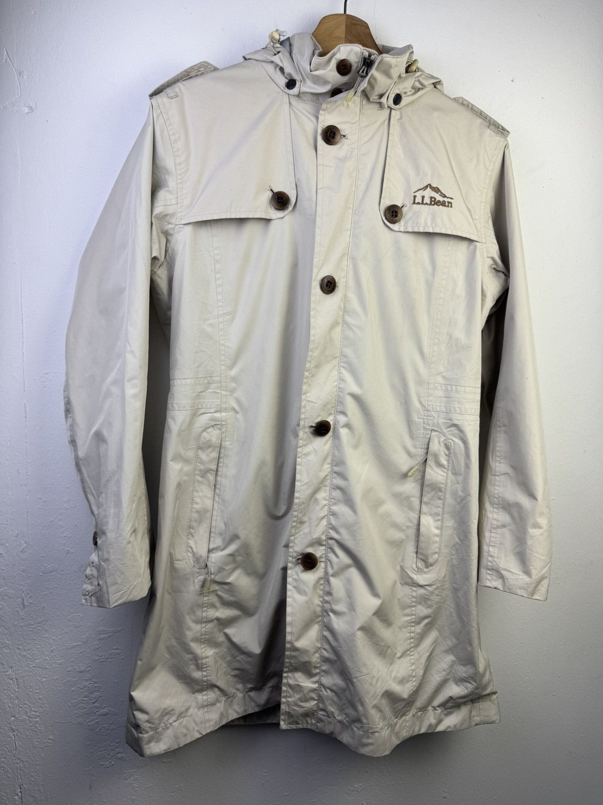 L.L. Bean L.L.Bean hooded rain jacket or trench coat. Size L / US 10 / IT 46 - 2 Thumbnail