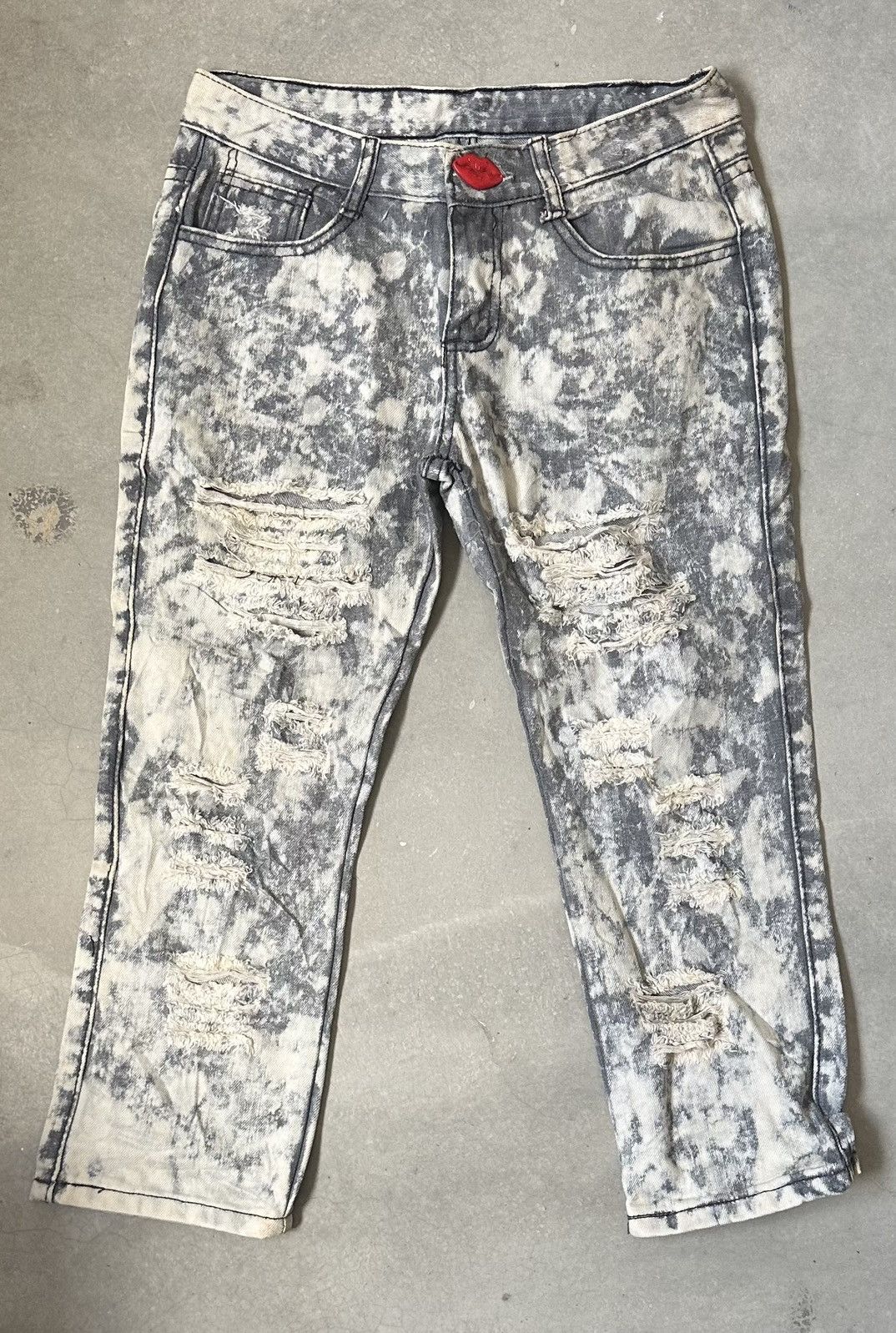 Japanese Brand ACID WASH DENIM PANT Size US 30 / EU 46 - 1 Thumbnail