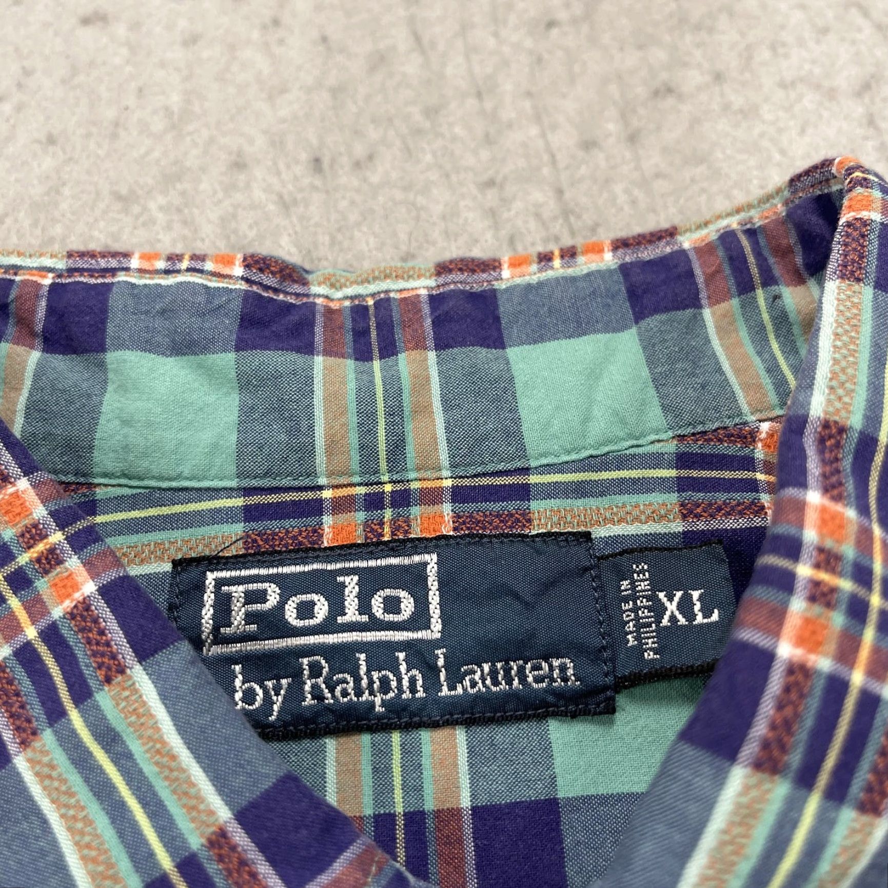 Polo Ralph Lauren Polo Ralph Lauren Shirt Mens XL Green Blue Plaid Cotton Casual Button-Up Short Sleeve Not Short Sleeve Size US XL / EU 56 / 4 - 4 Thumbnail