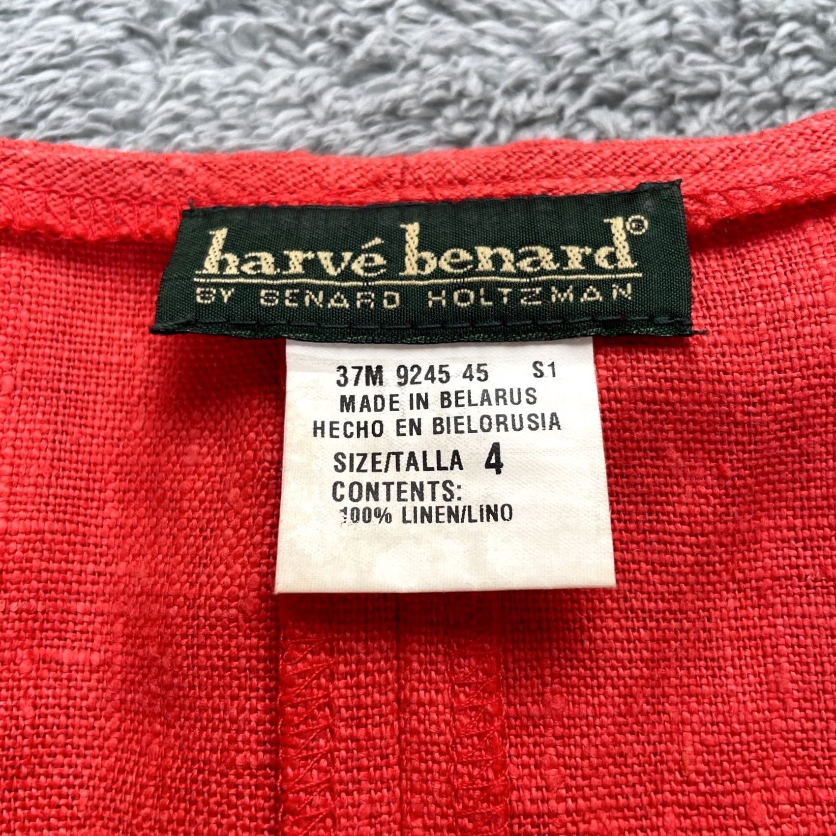 Vintage VINTAGE Harve Benard Dress Womens 4 Red Shift Linen Sleeveless Round Neck Back Slit City Retro Size S / US 4 / IT 40 - 3 Thumbnail