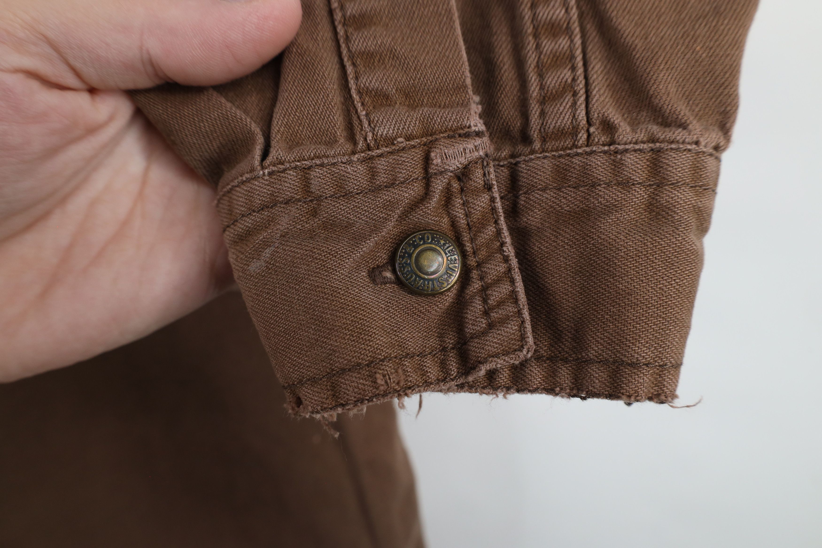 Levi's × Vintage Vintage 90s Levis Denim Jean Collared Button Shirt Brown Size US L / EU 52-54 / 3 - 10 Thumbnail